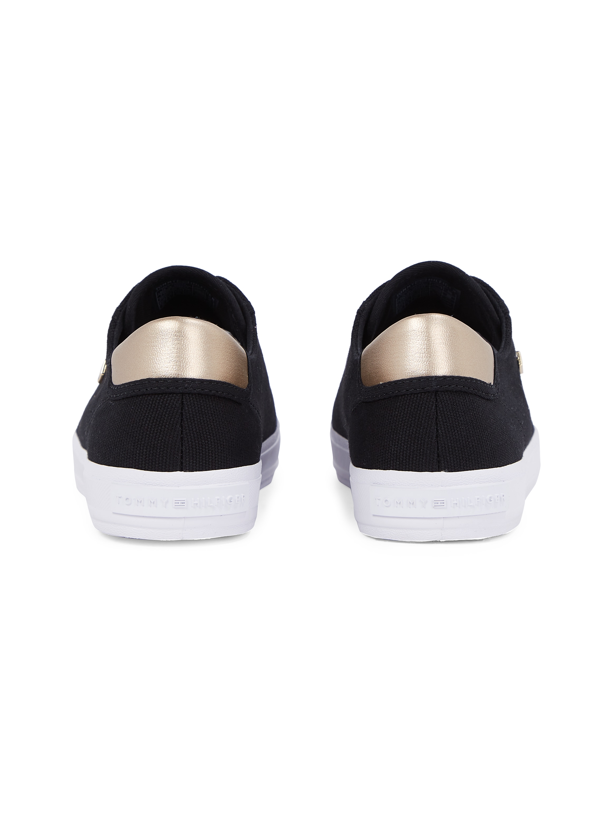 Tommy Hilfiger Plateausneaker »VULC CANVAS LACE UP SNEAKER«, Freizeitschuh, Halbschuh, Schnürschuh, in schmaler Form