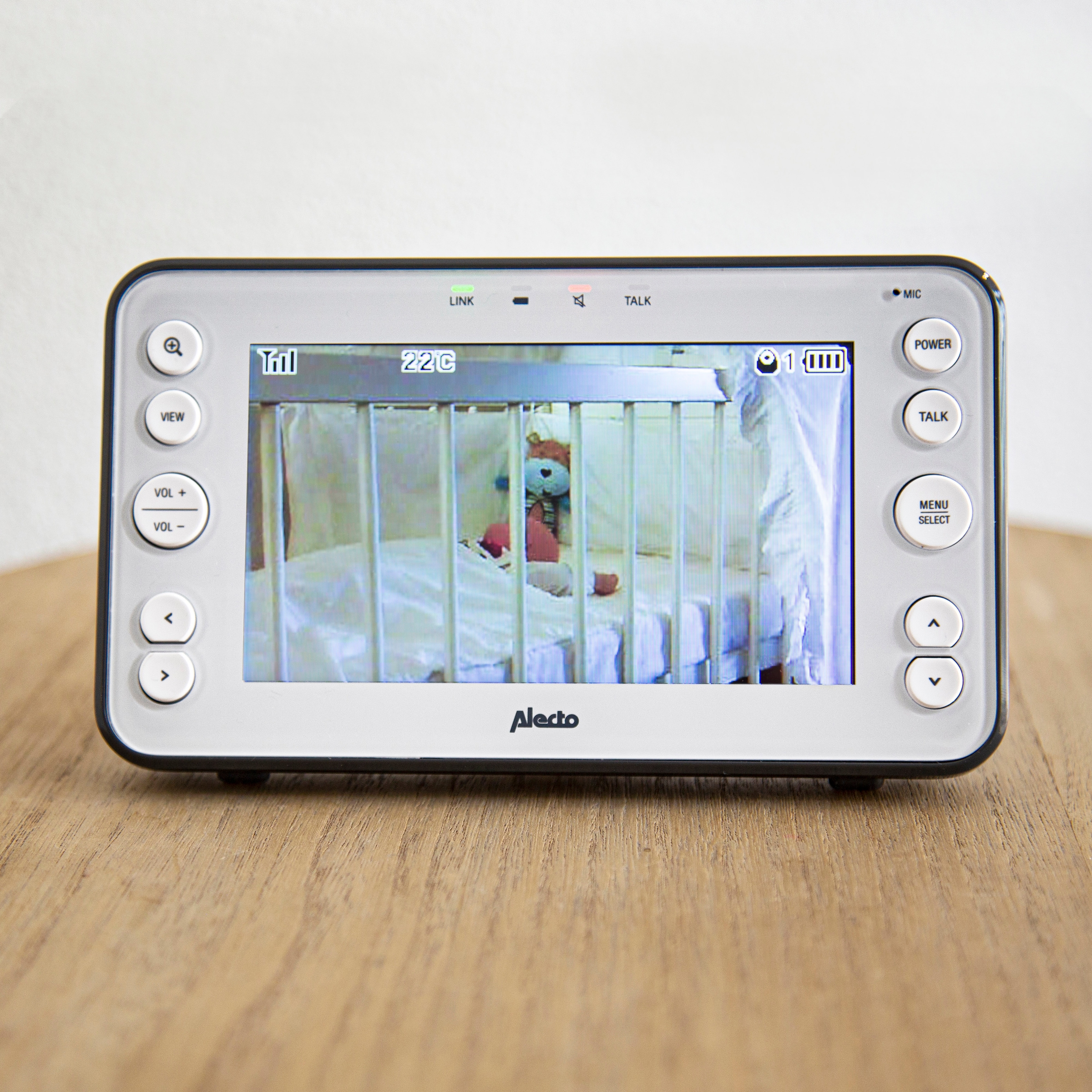 Alecto Video-Babyphone »DVM-150«, (2 tlg.), großes 5" Farbdisplay, Schlaflieder und Temperaturanzeige