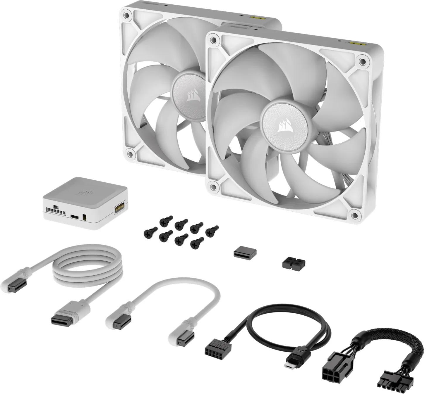 Corsair CPU Kühler »iCUE LINK RX140 RGB 140-mm-PWM-Lüfter-Zweier-Starter-Kit«