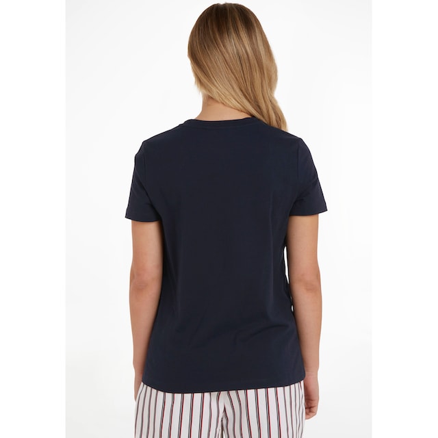 VARSITY »REG HILFIGER Tommy Hilfiger Rundhalsshirt Tommy mit bei Hilfiger EMB Stickerei SS«, großer ♕ C-NK