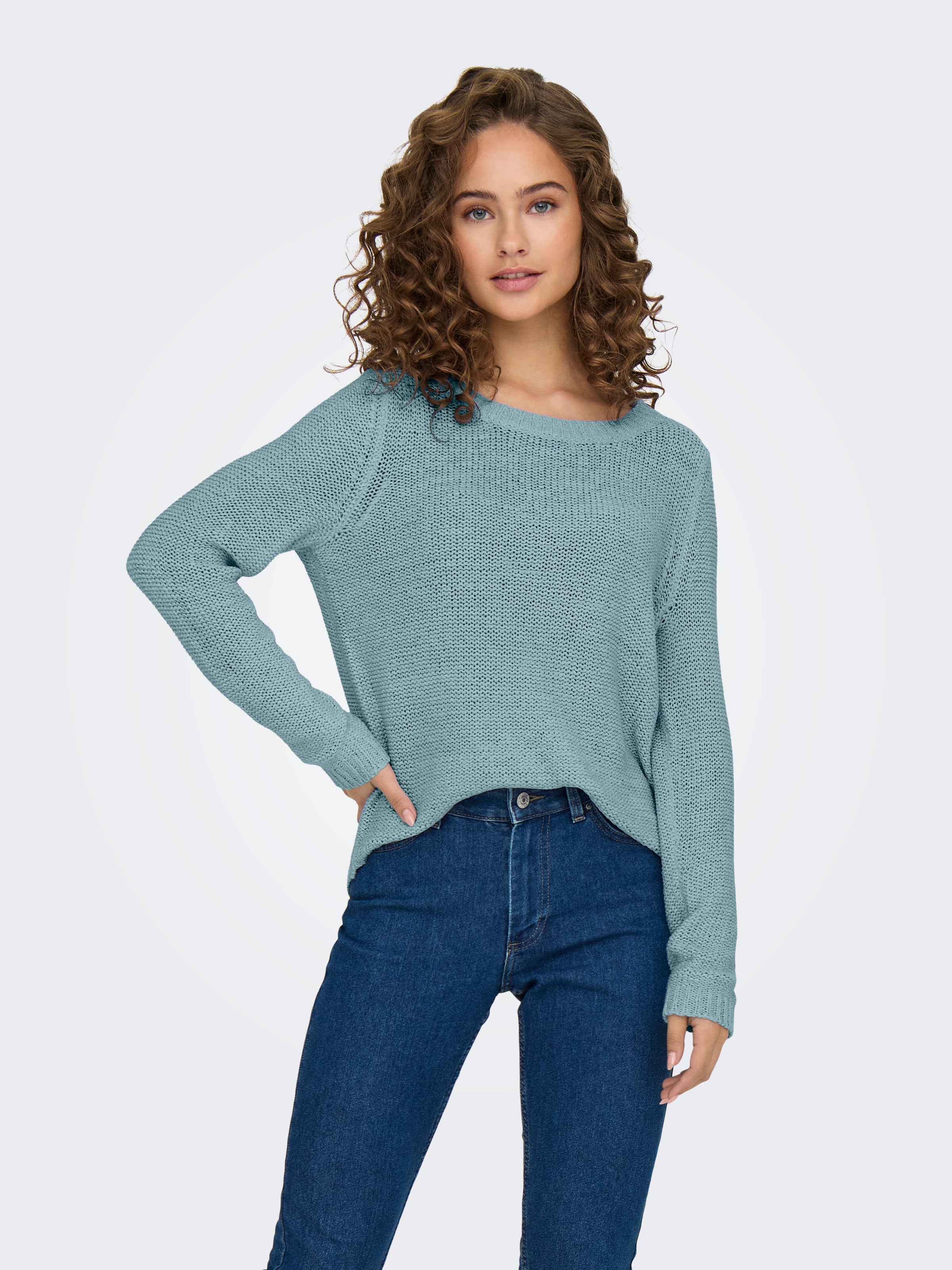 ONLY Strickpullover »ONLGEENA XO L/S PULLOVER KNT NOOS«, mit Rundhalsausschnitt