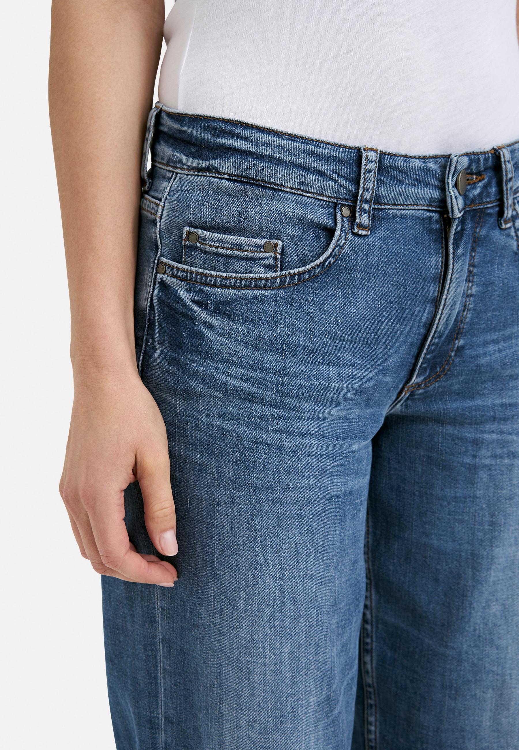 Smith & Soul Straight-Jeans Wide Leg, Mid Rise