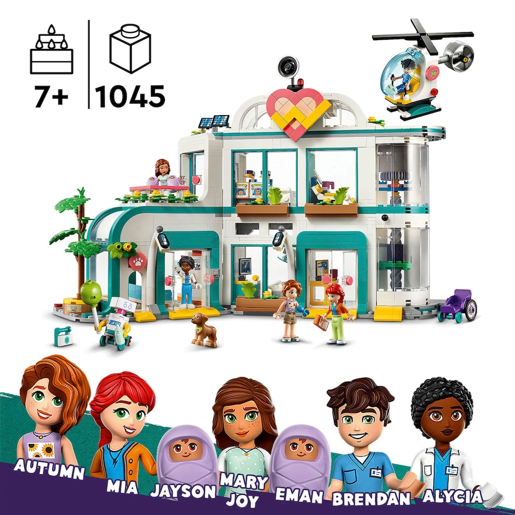 LEGO® Konstruktionsspielsteine »Heartlake City Krankenhaus (42621), LEGO Friends«, (1045 St.), Made in Europe