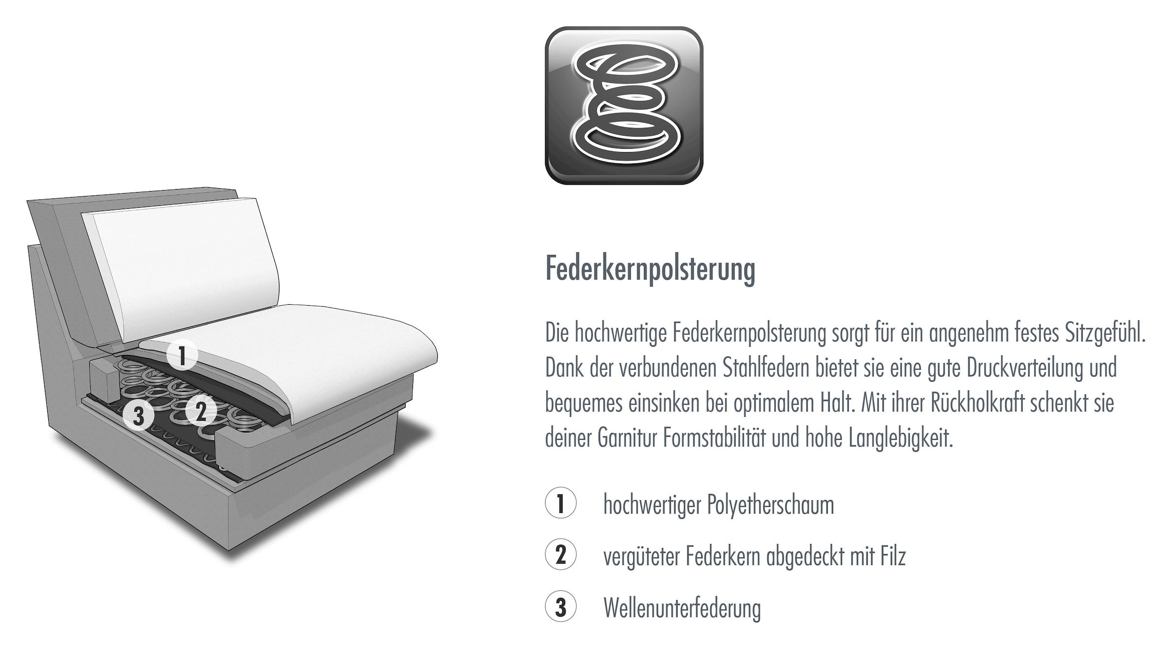 Die PlanBar Ecksofa »MP-IN16037 L-Form, Breite 289 cm, mit Kaltschaum-Polsterung« mit Sitztiefenverstellung & Zierkissen