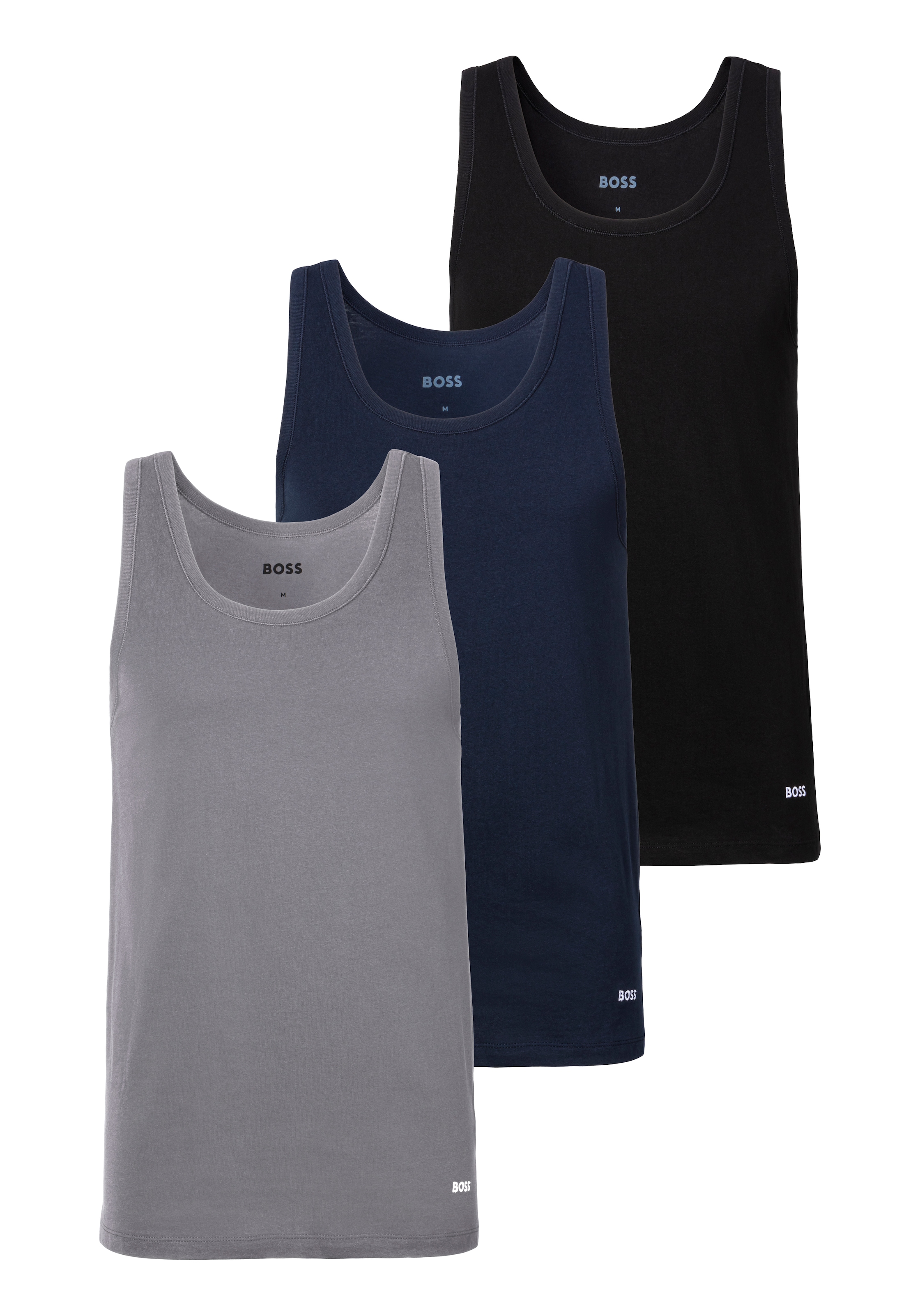 BOSS Tanktop »3P Classic«, (3), mit Label