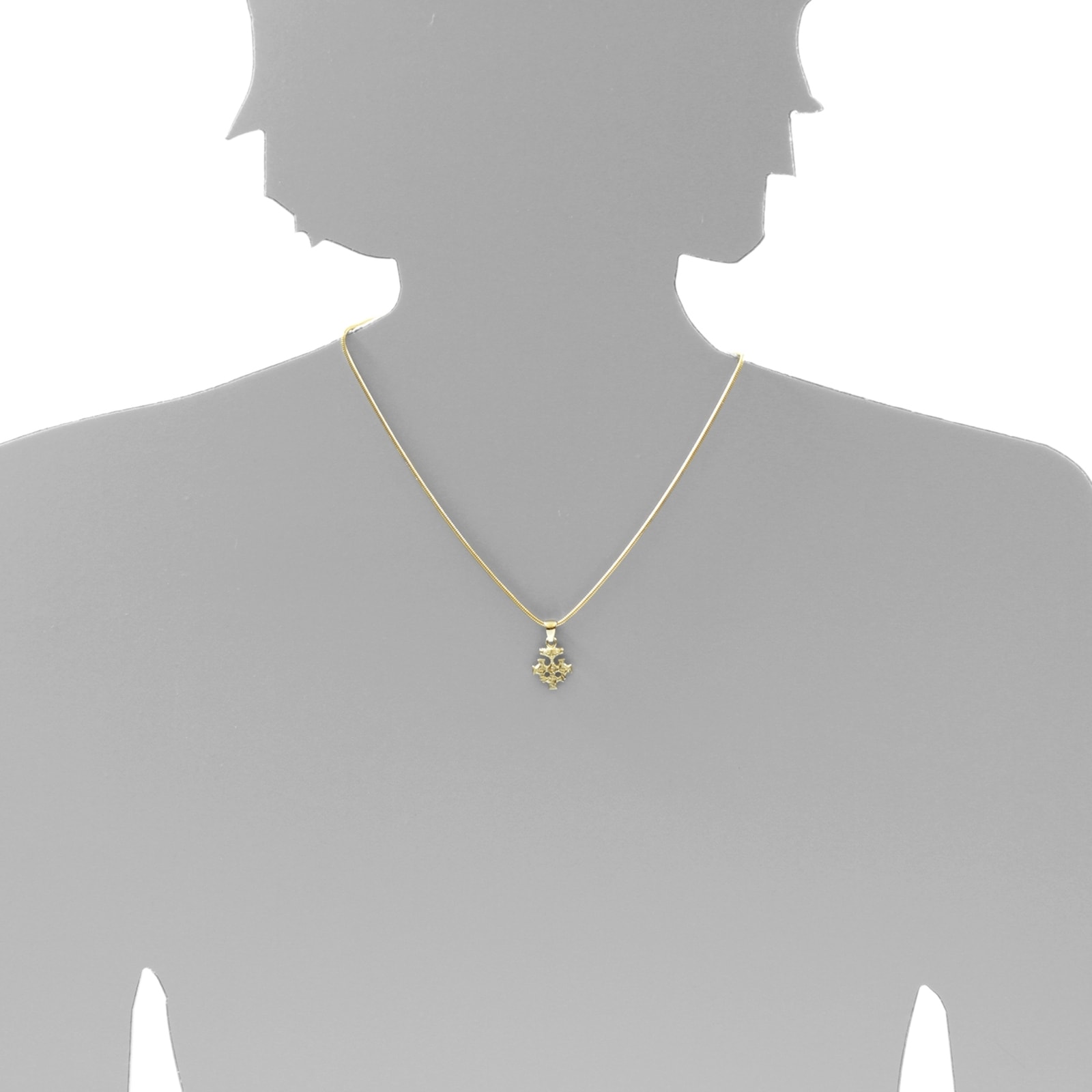 OSTSEE-SCHMUCK Kettenanhänger »- Hiddensee 15 x 13 mm - Gold 333/000 -,«