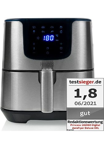 PRINCESS Heißluftfritteuse »182060, Digitale Deluxe XXL, Edelstahl, 5.5 L, Silber«,... kaufen