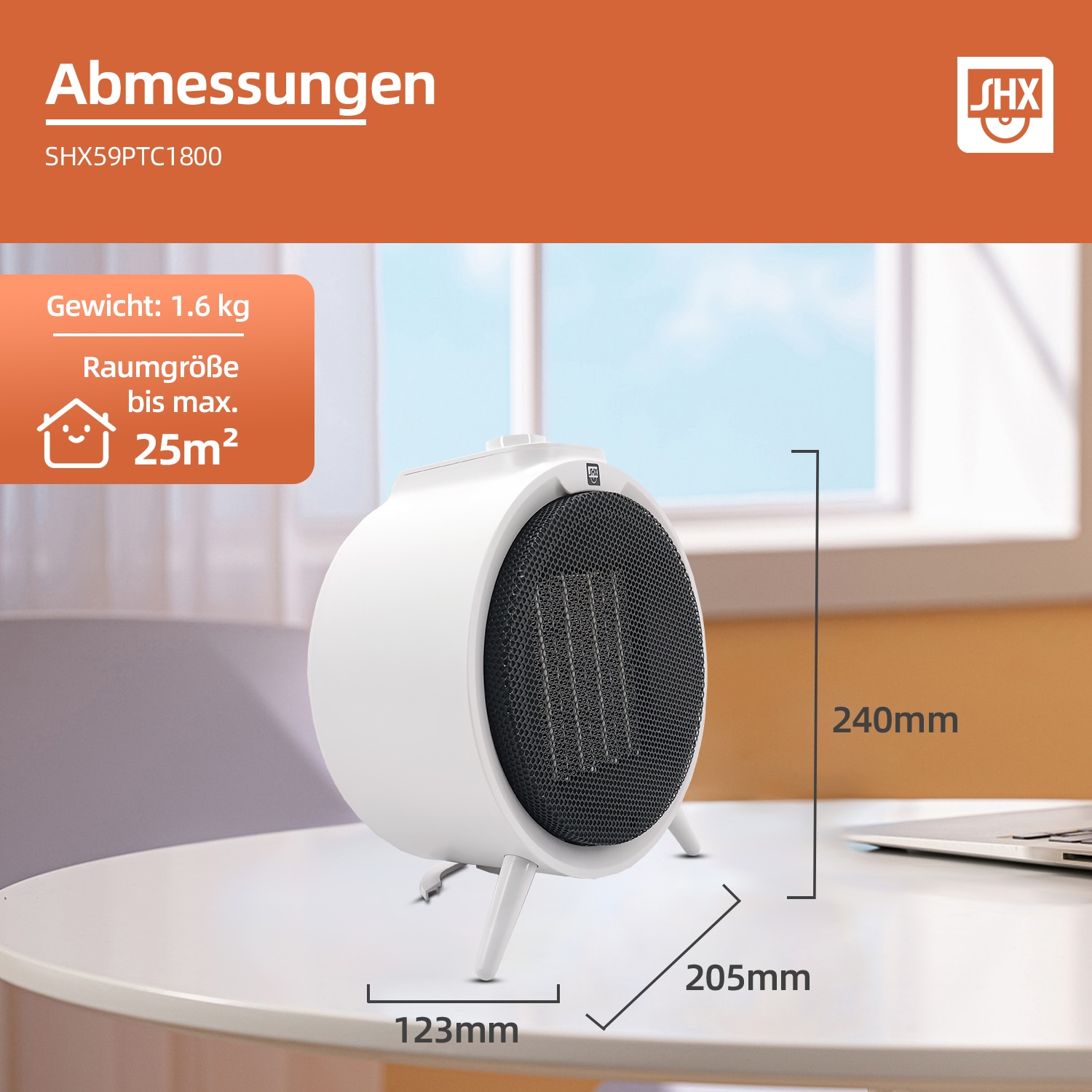 SHX Heizlüfter »SHX59PTC1800«, 1800 W, PTC-Keramik, 1800W