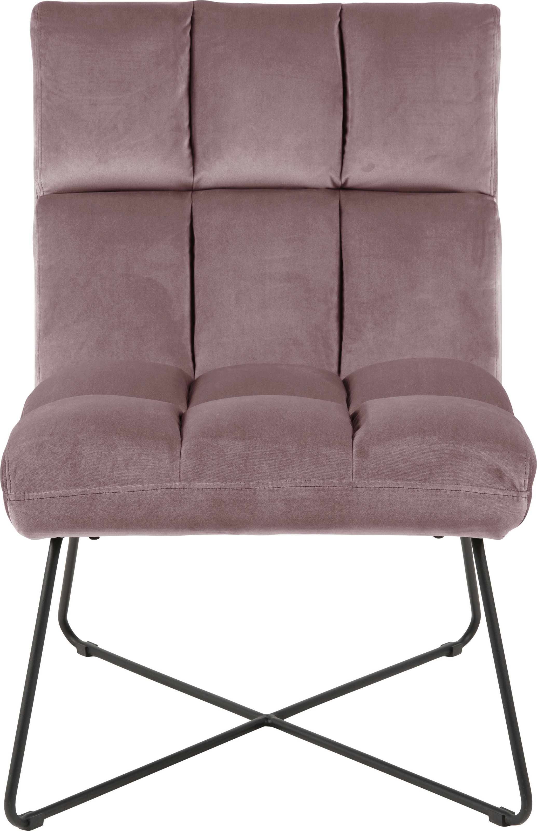 ACTONA GROUP Loungesessel 1,  Samtvelours und quadratische Steppnähte, verschiedene Variationen