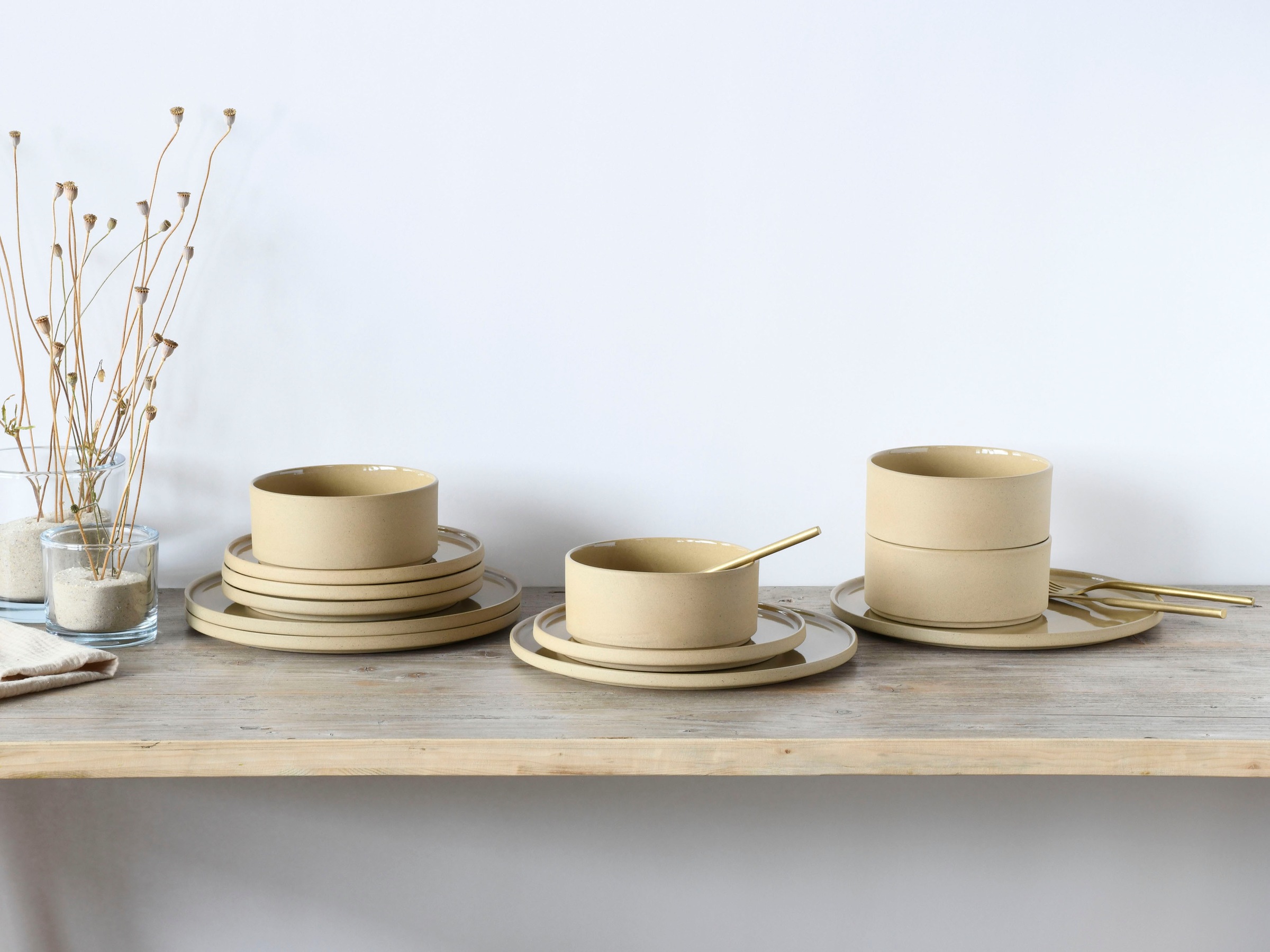 CreaTable Tafelservice »Futuro«, (Set, 12 tlg.), Service, je 4 Speiseteller 26 cm, Dessertteller 20 cm, Schalen 14 cm