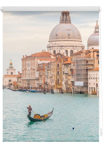 Seitenzugrollo »Klemmfix Motiv Venedig Canal Grande«, Lichtschutz, ohne Bohren,...