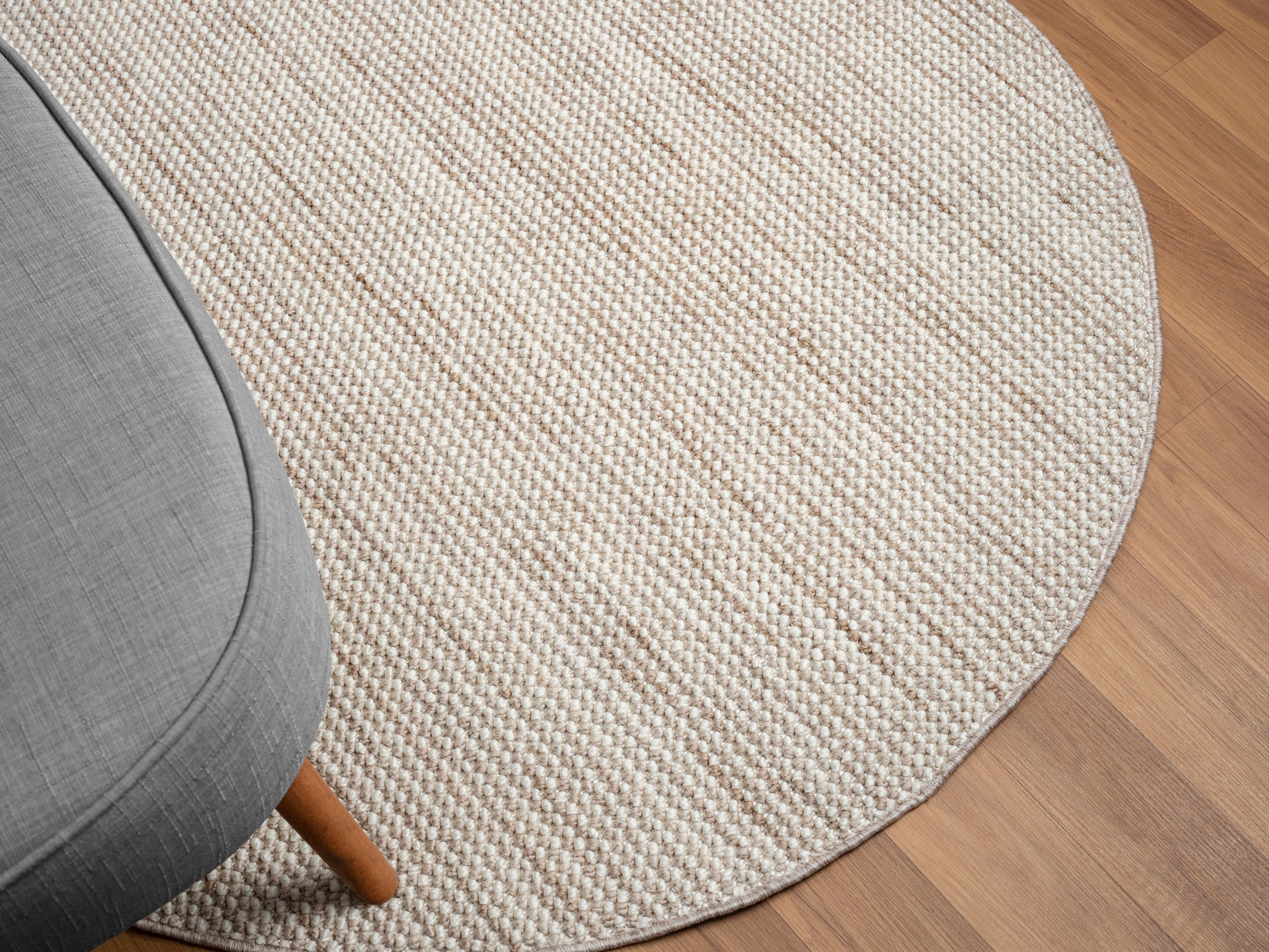 Myflair Möbel & Accessoires Teppich »Ava«, rund, 7 mm Höhe, Uni Farben, meliert, Sisal-Optik, auch in rechteckig erhältlich