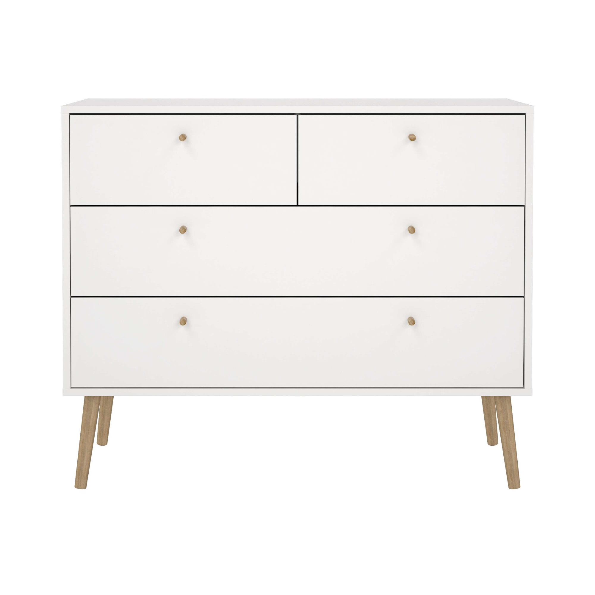 andas Kommode »Bodo, Aufbewahrung, Schubladenschrank, Stauraum«, 4 Schubladen, Beine und Griffe aus Echtholz, Breite 99 cm
