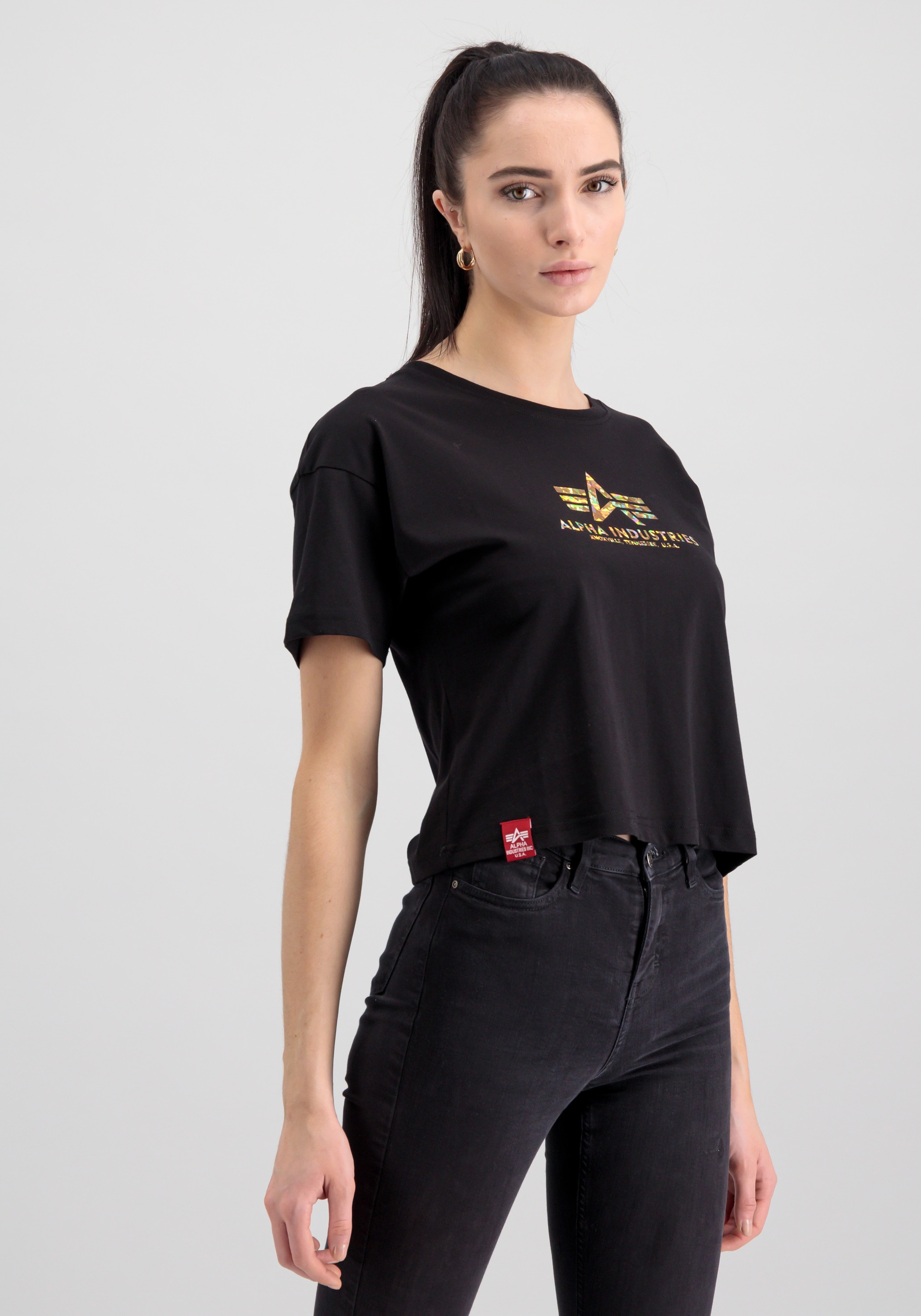 T-Shirt »Alpha Industries Women - T-Shirts Basic T COS Hol. Print Wmn«