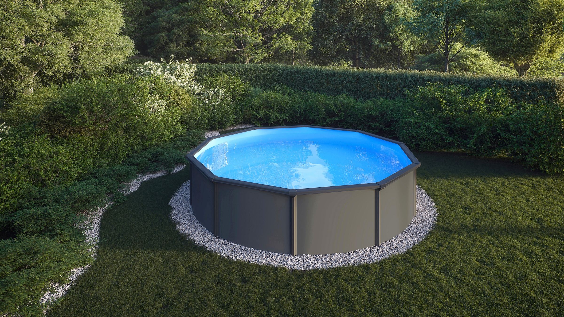 SUMMER FUN Rundpool »CALIFORNIA« inkl. Zubehör für sofortige Montage und Badespaß im eigenen Garten