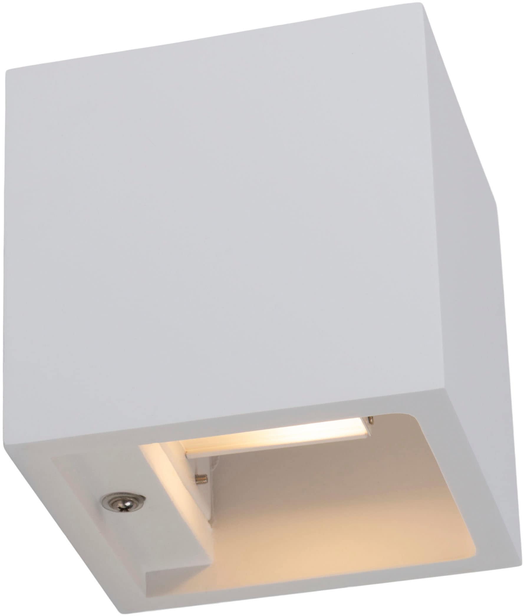 näve LED Wandleuchte »Wanna« LED-Modul 1 Stk. Warmweiß incl. 2x 3W Cree xp LED, l: 11,5cm, b: 11,5cm, h: 11,5cm, Gips, weiß