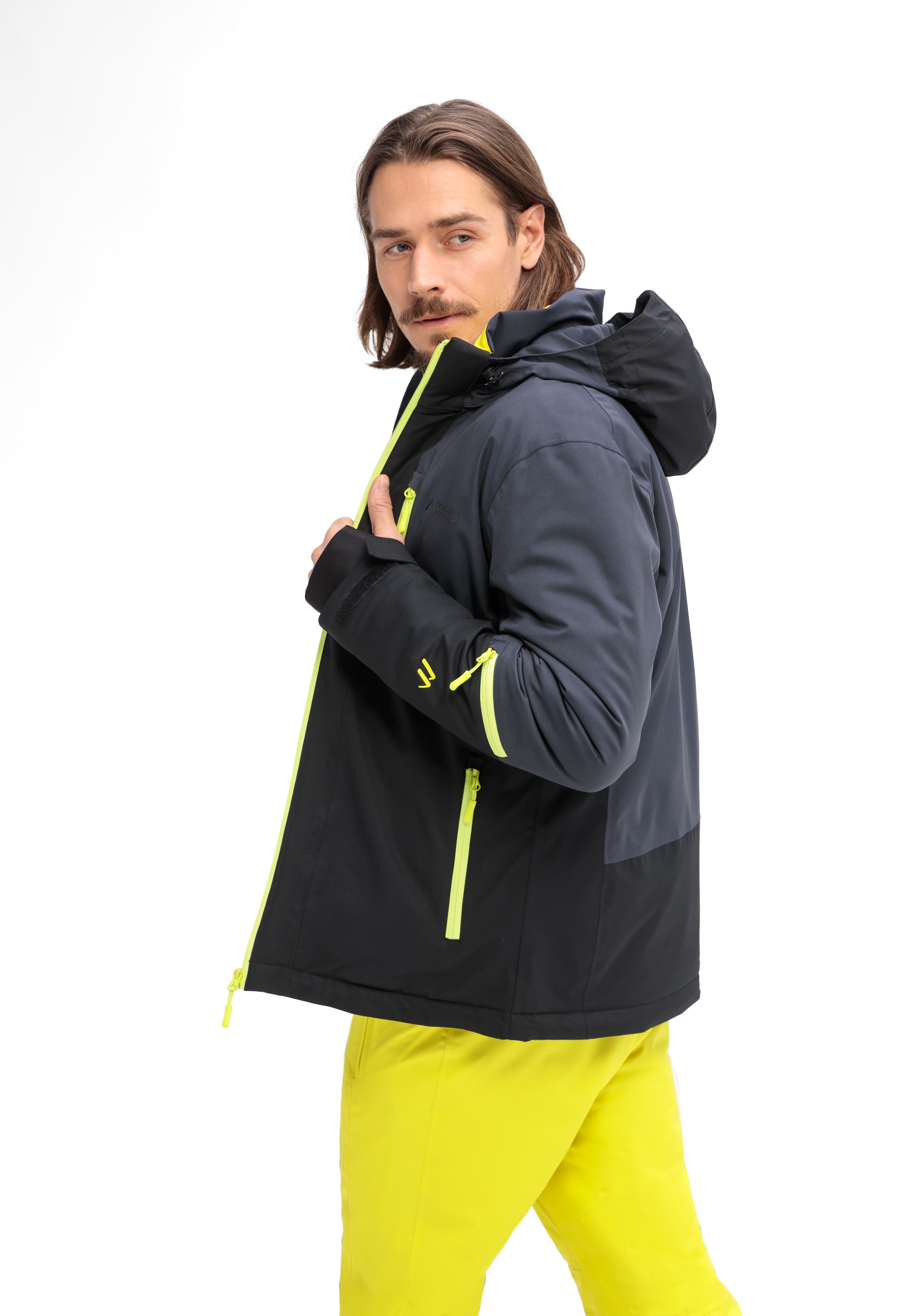 Maier Sports Skijacke »MONZABON M 2.0«, Herren Winterjacke, wind/wasserdicht, 3 RV-Taschen und Kapuze, Regular fit