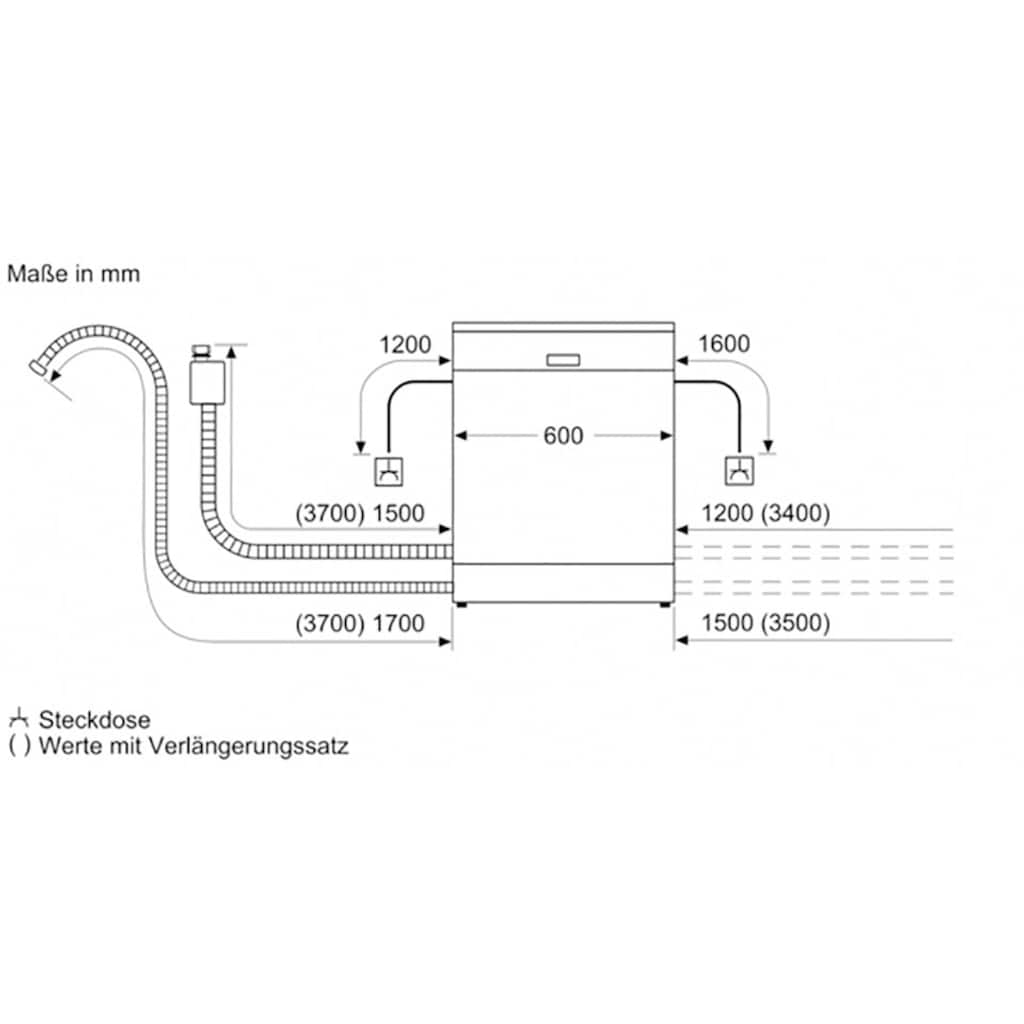 SIEMENS vollintegrierbarer Geschirrspüler, iQ500, SN85TX00CE, 14 Maßgedecke