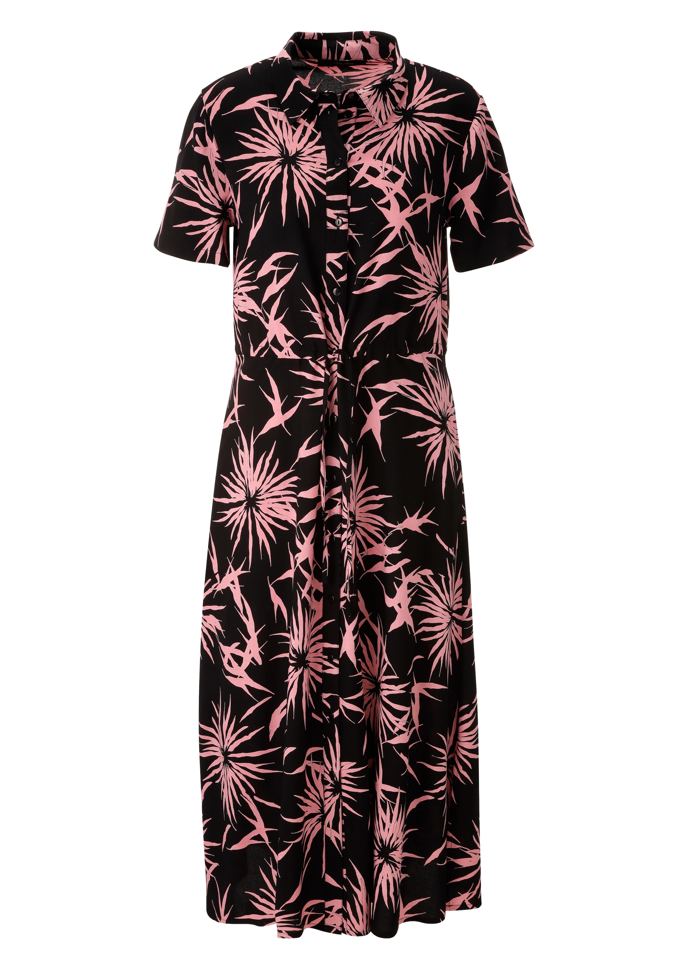 Aniston CASUAL Sommerkleid Eingrifftaschen mit grafischen Blumendruck - jedes Teil ein Unikat - NEUE KOLLEKTION