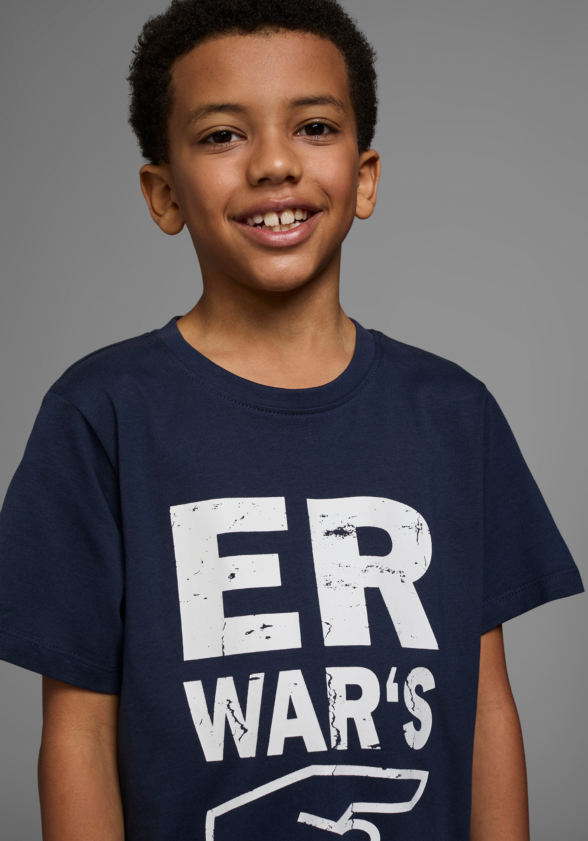 KIDSWORLD T-Shirt »ER WAR`S«, Kurzarm, mit Rundhalsausschnitt, mit Aufdruck, aus Baumwolle