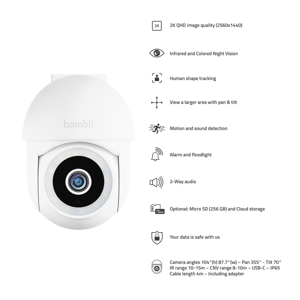 Hombli Überwachungskamera »Smarte Schwenk- und Neigekamera«, Innenbereich