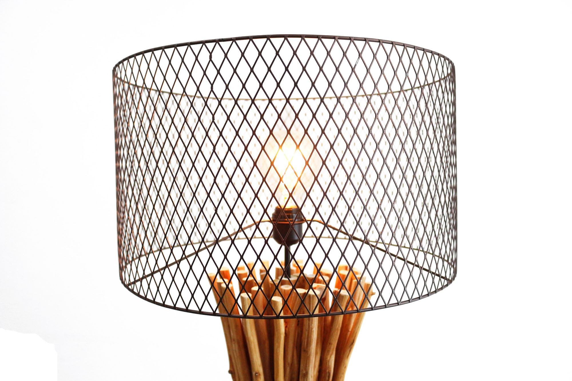 SalesFever Stehlampe »Bailee«, 1 flammig, Leuchtmittel E27 | ohne Leuchtmittel, handgefertigt, Schirm im Rost-Look
