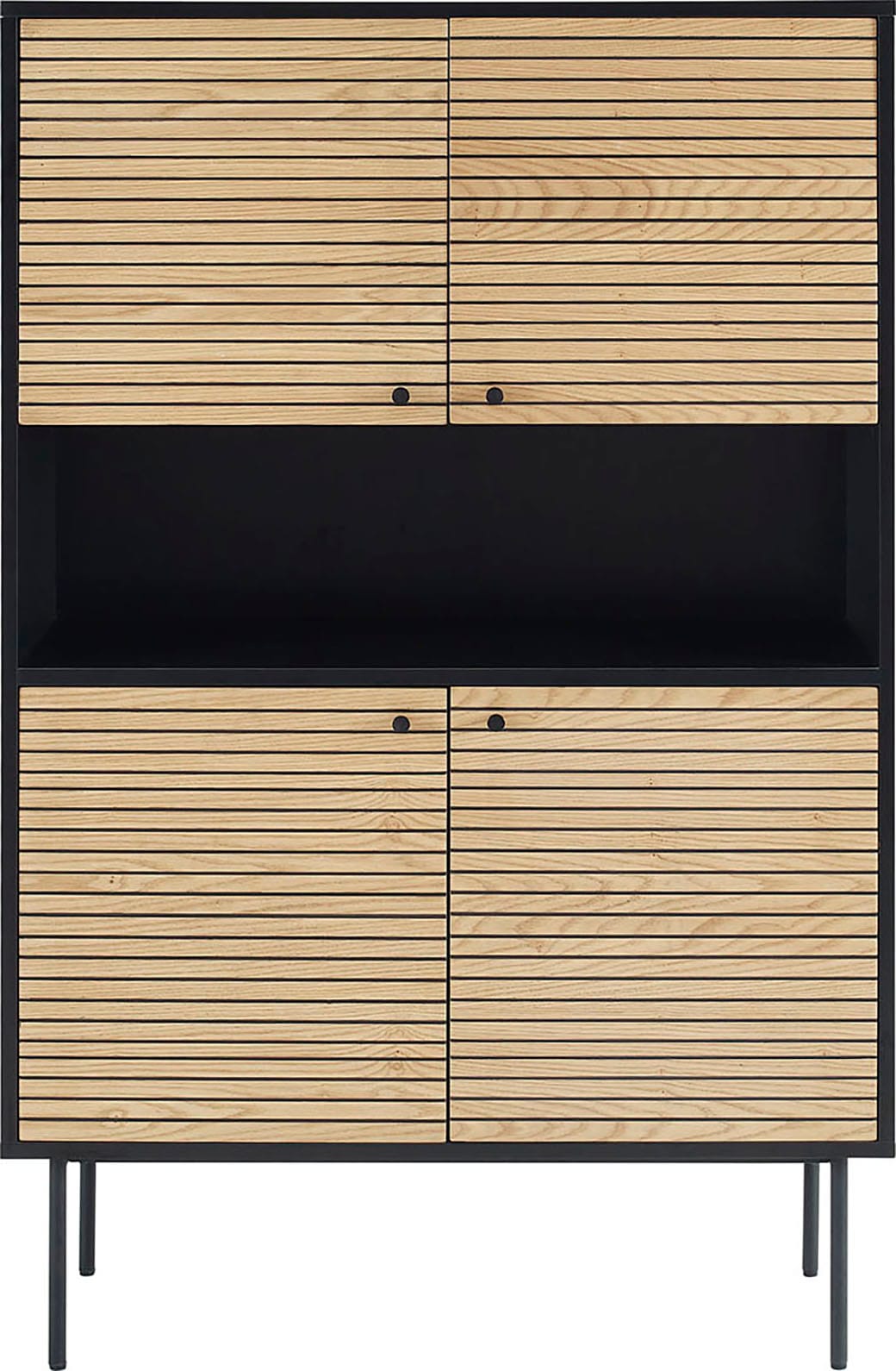 SalesFever Highboard, Stauraumschrank im Scandi Design, Breite 100 cm