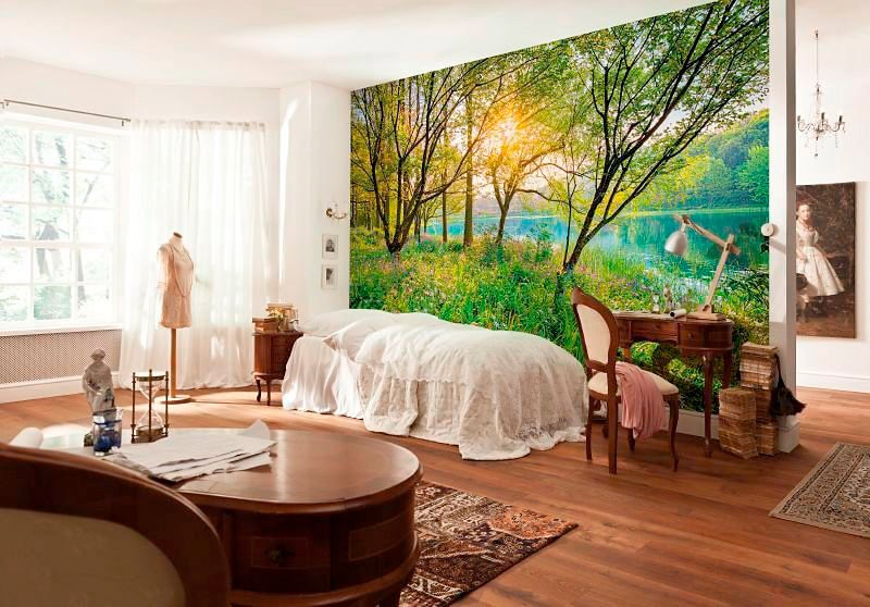 Komar Fototapete »Spring Lake - Größe 368 x 254 cm«, bedruckt, Wohnzimmer, Schlafzimmer