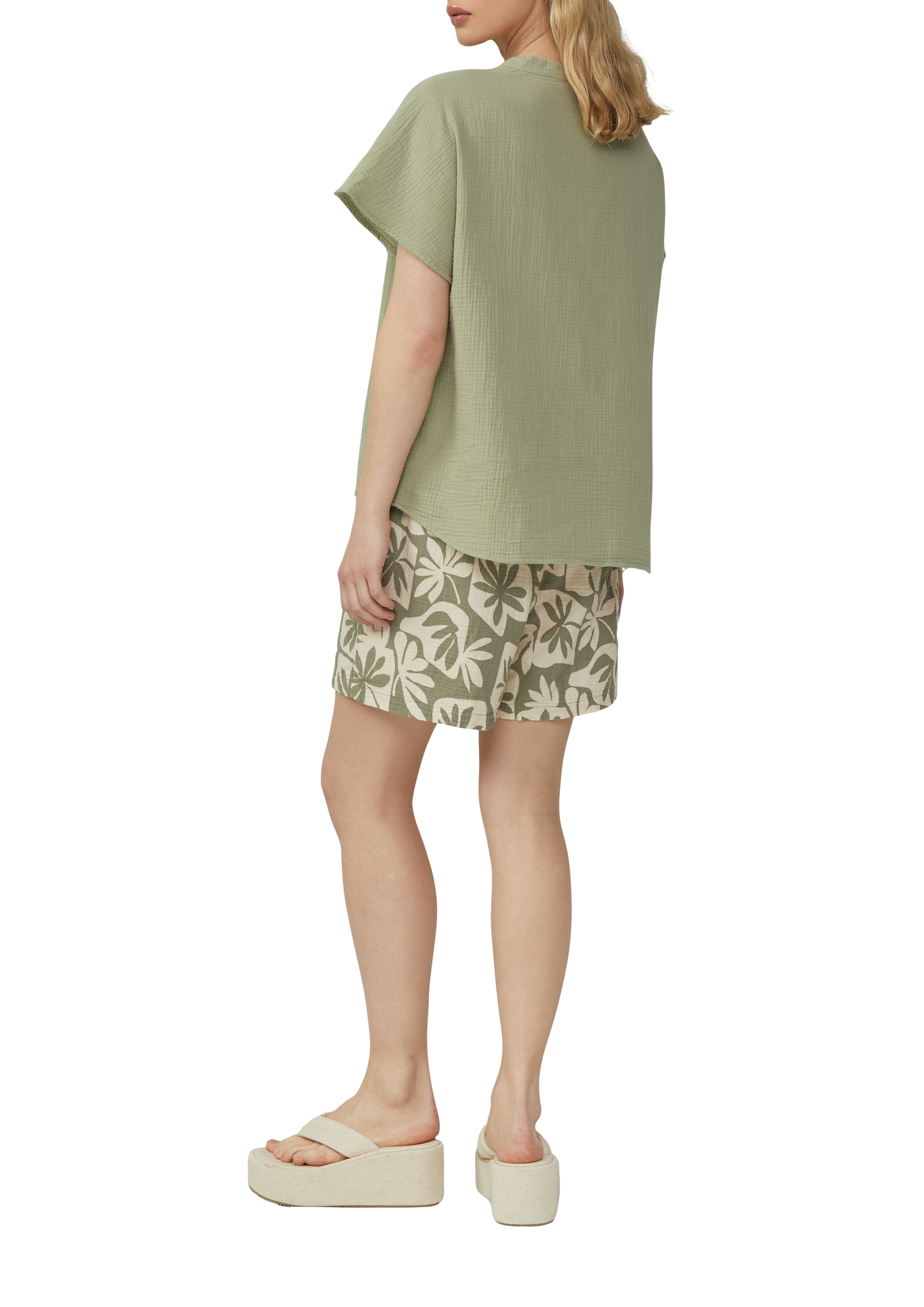 QS Kurzarmbluse aus Musselin