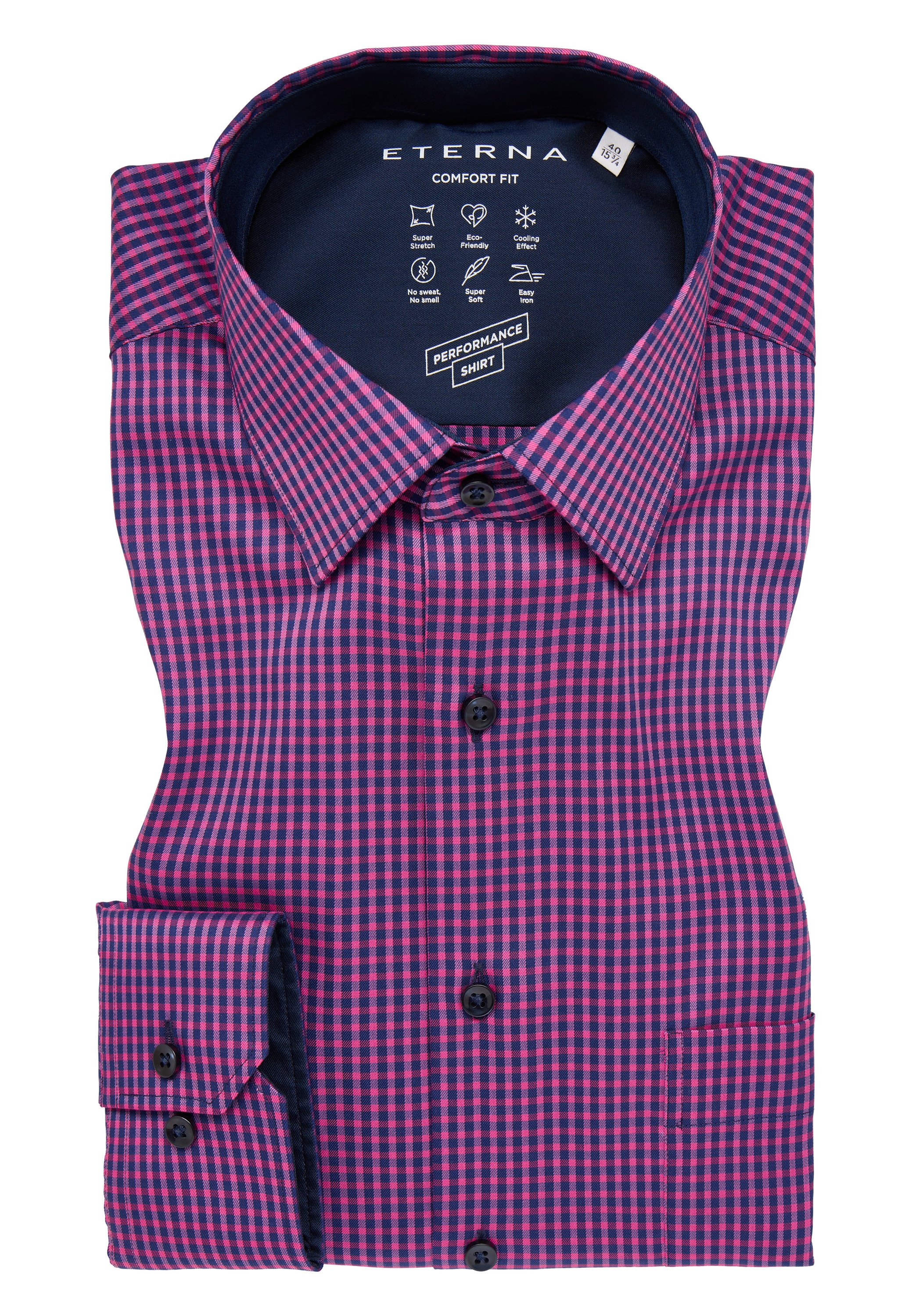 Eterna Langarmhemd »COMFORT FIT« EASY IRON (bügelleicht)