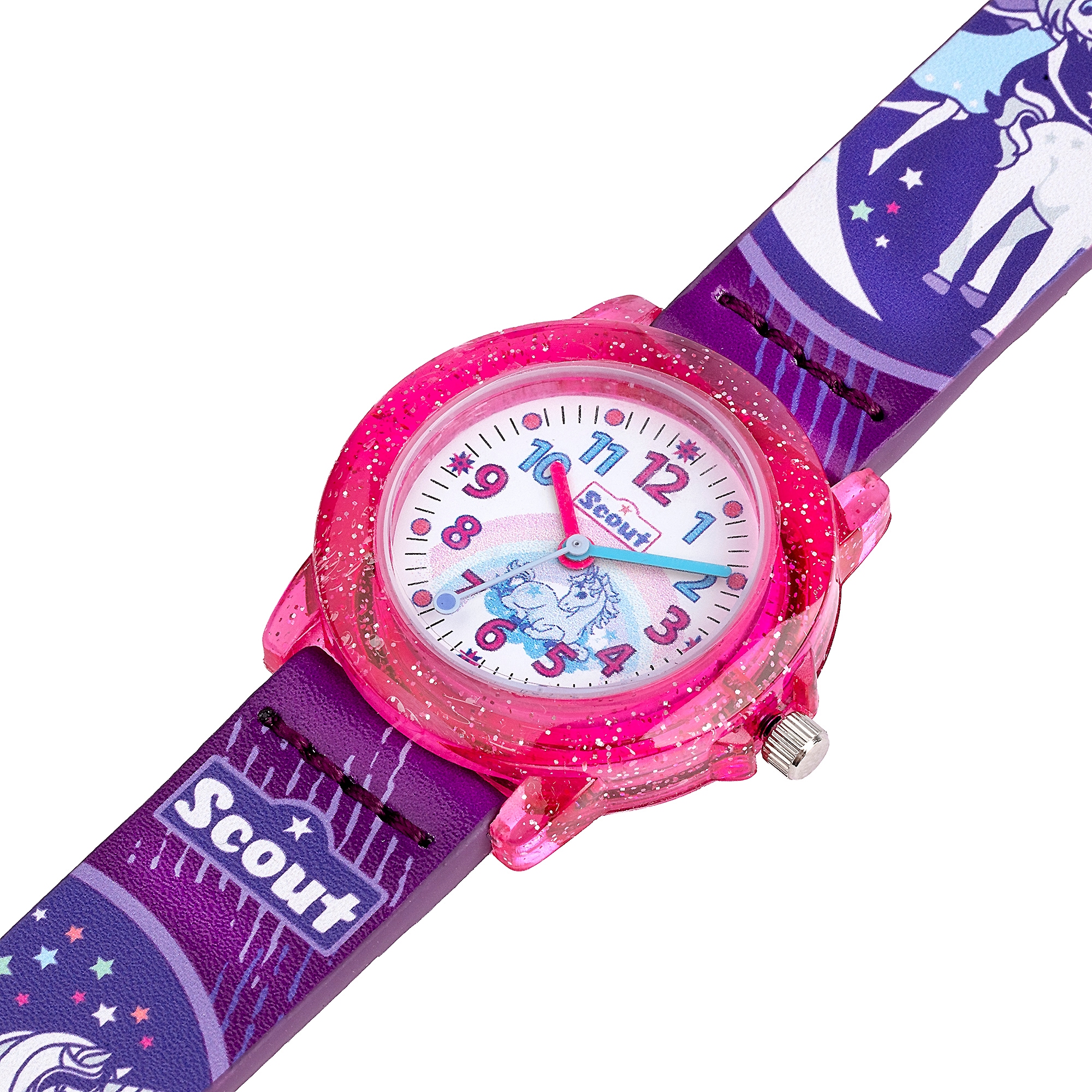 Scout Quarzuhr »Crystal« Armbanduhr, Kinderuhr, Geschenkidee, Schulanfang, Mädchen, Einhorn