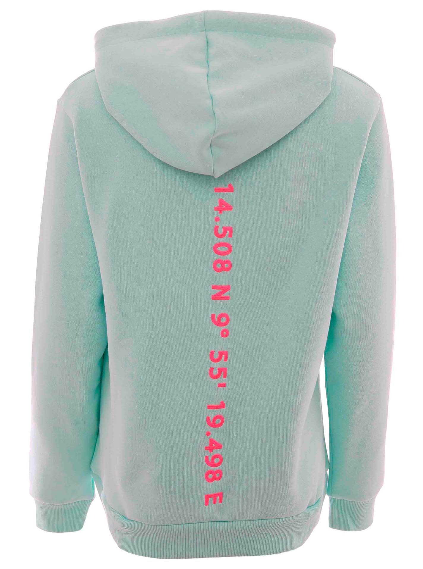 Zwillingsherz Sweatshirt , mit Kapuze, Frontprint, Rückenprint
