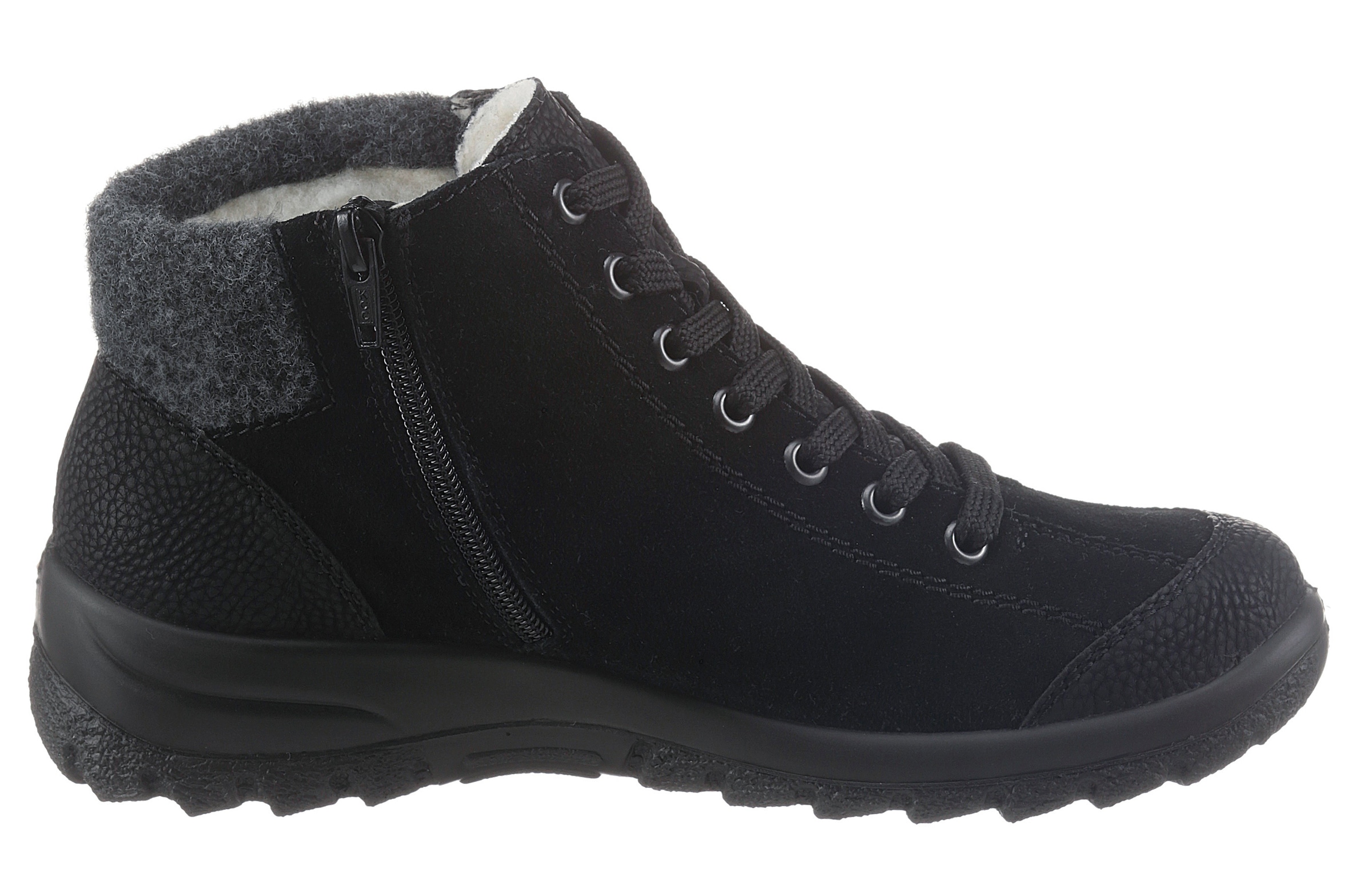 Rieker Winterboots, mit Schaftabschluss aus Filz und Rieker TEX