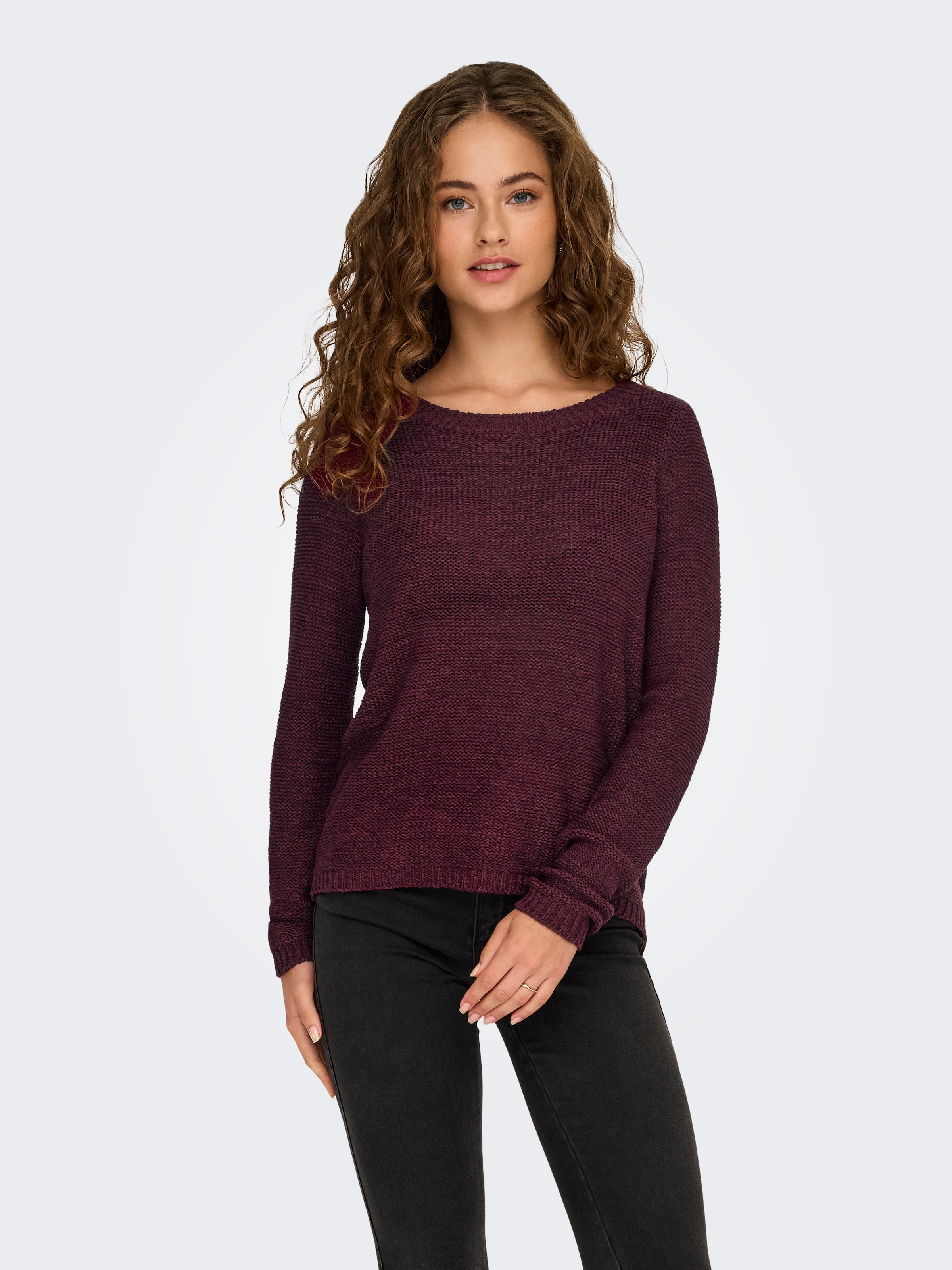 ONLY »ONLGEENA XO L/S PULLOVER KNT NOOS« Materialmix, regular fit