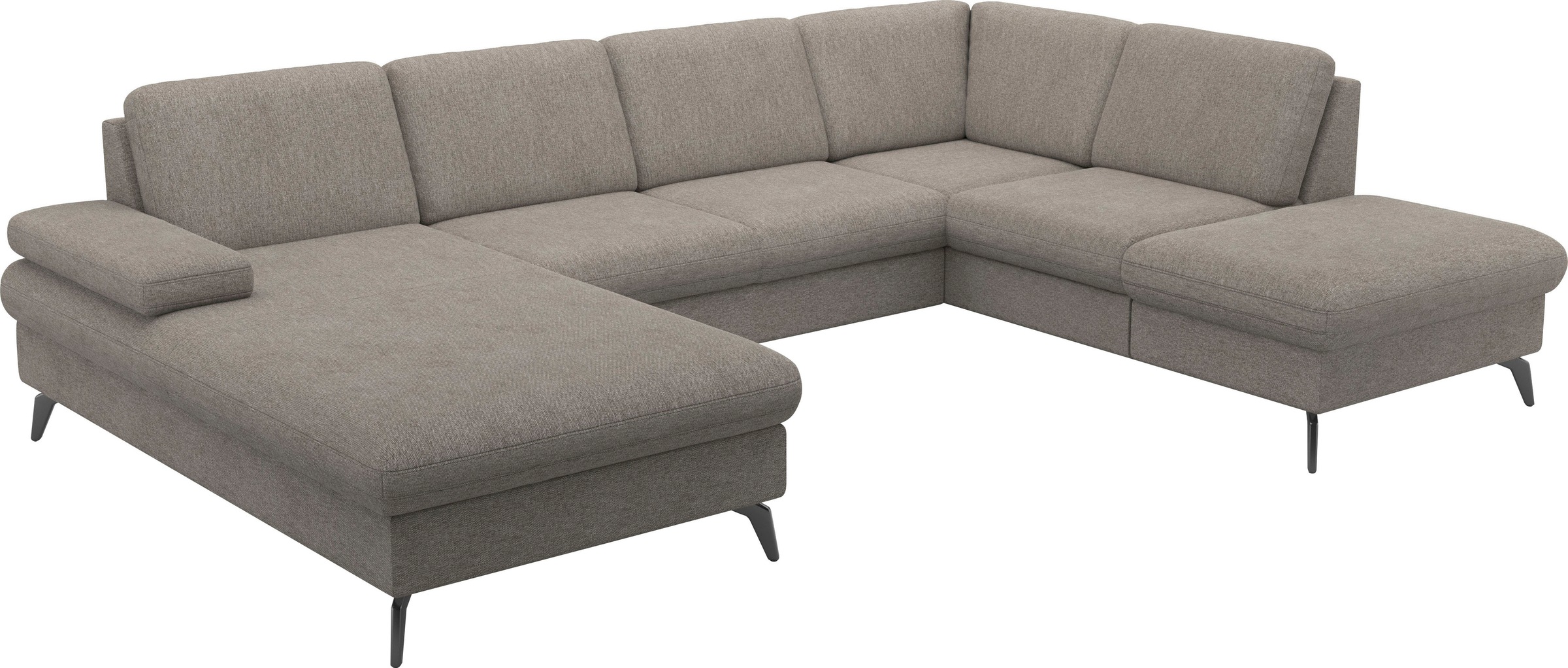 sit&more Wohnlandschaft »Morris Jubi U-Form«, inkl. Armteilfunktion und 1 Zierkissen, wahlweise mit Bettfunktion