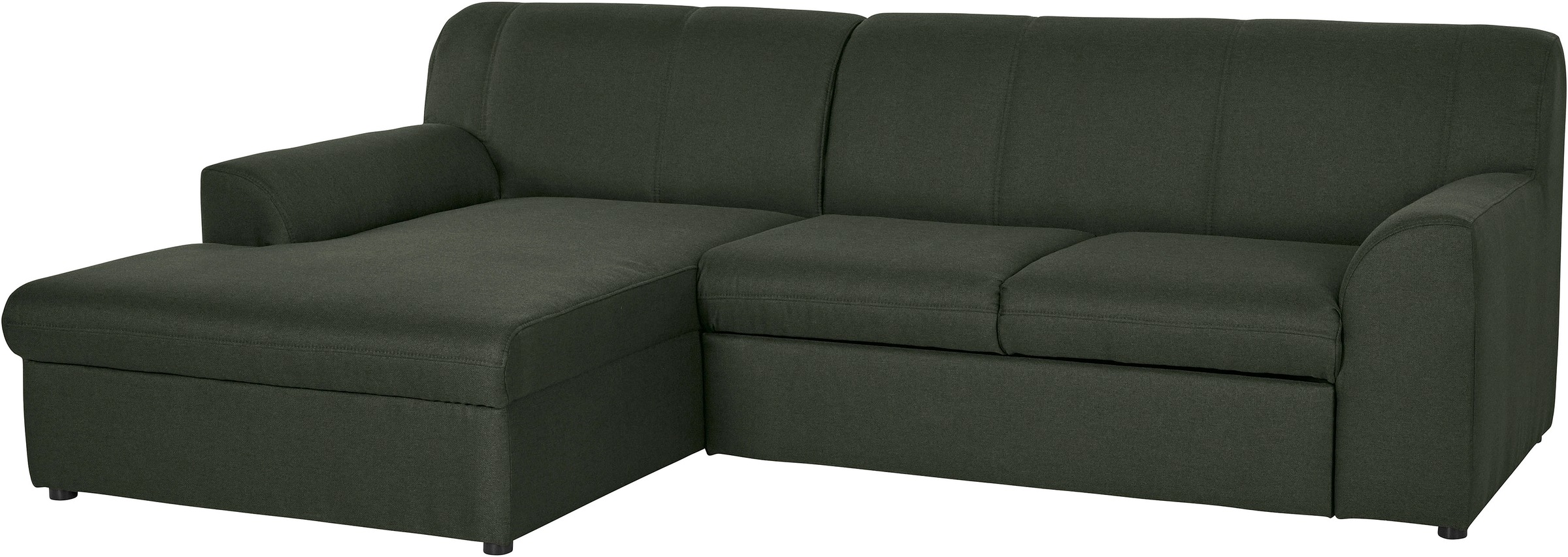 DOMO collection Ecksofa »Topper, elegant und zeitlos, kompaktes Stellmaß 245/155cm, L-Form«, mit Recamiere, wahlweise mit Schlaffunktion