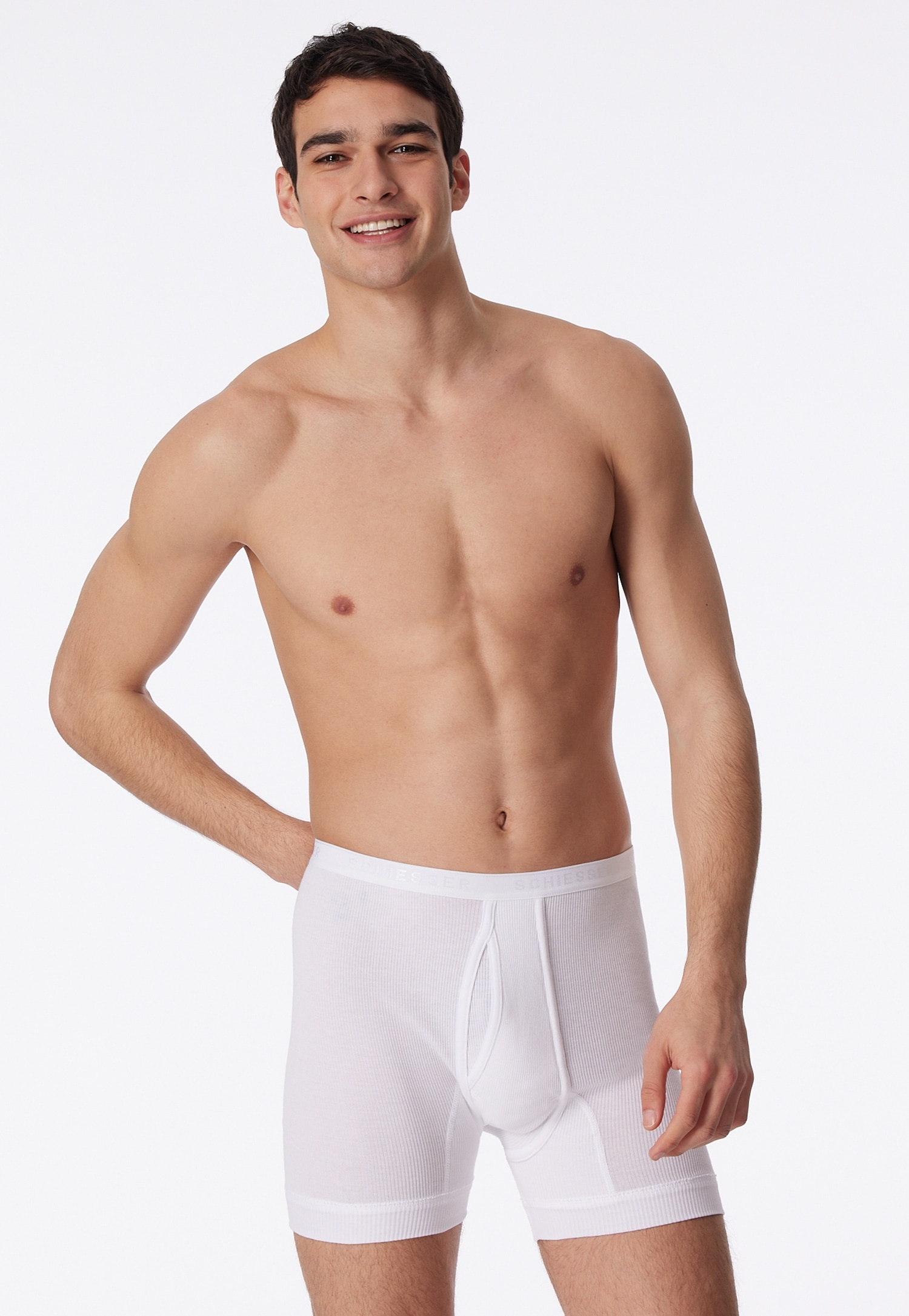 Schiesser Boxershorts »Original Classics«, mit Eingriff, etwas längeres Bein