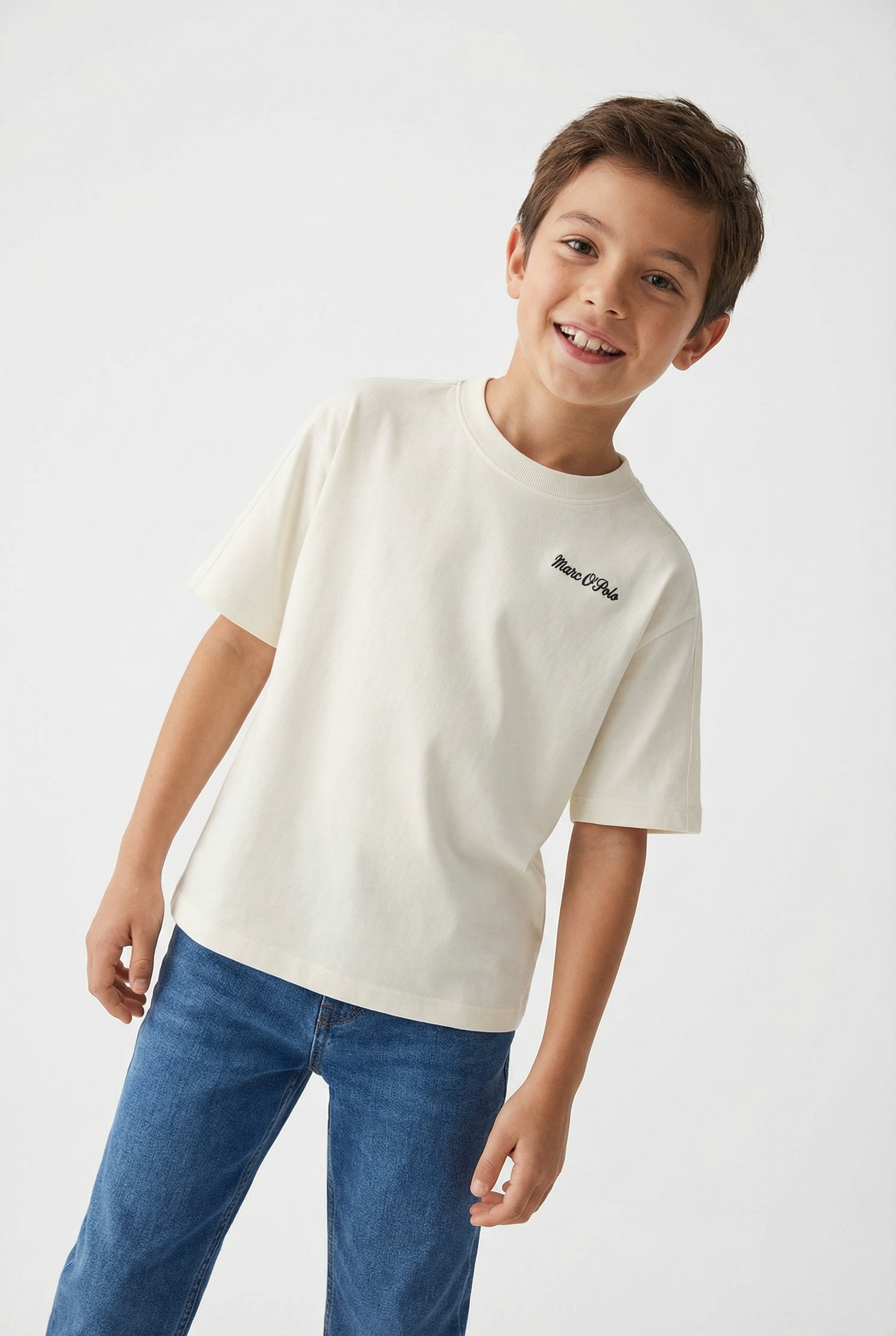 Marc O'Polo Junior T-Shirt normale Passform, für Jungs, dezente Stickerei