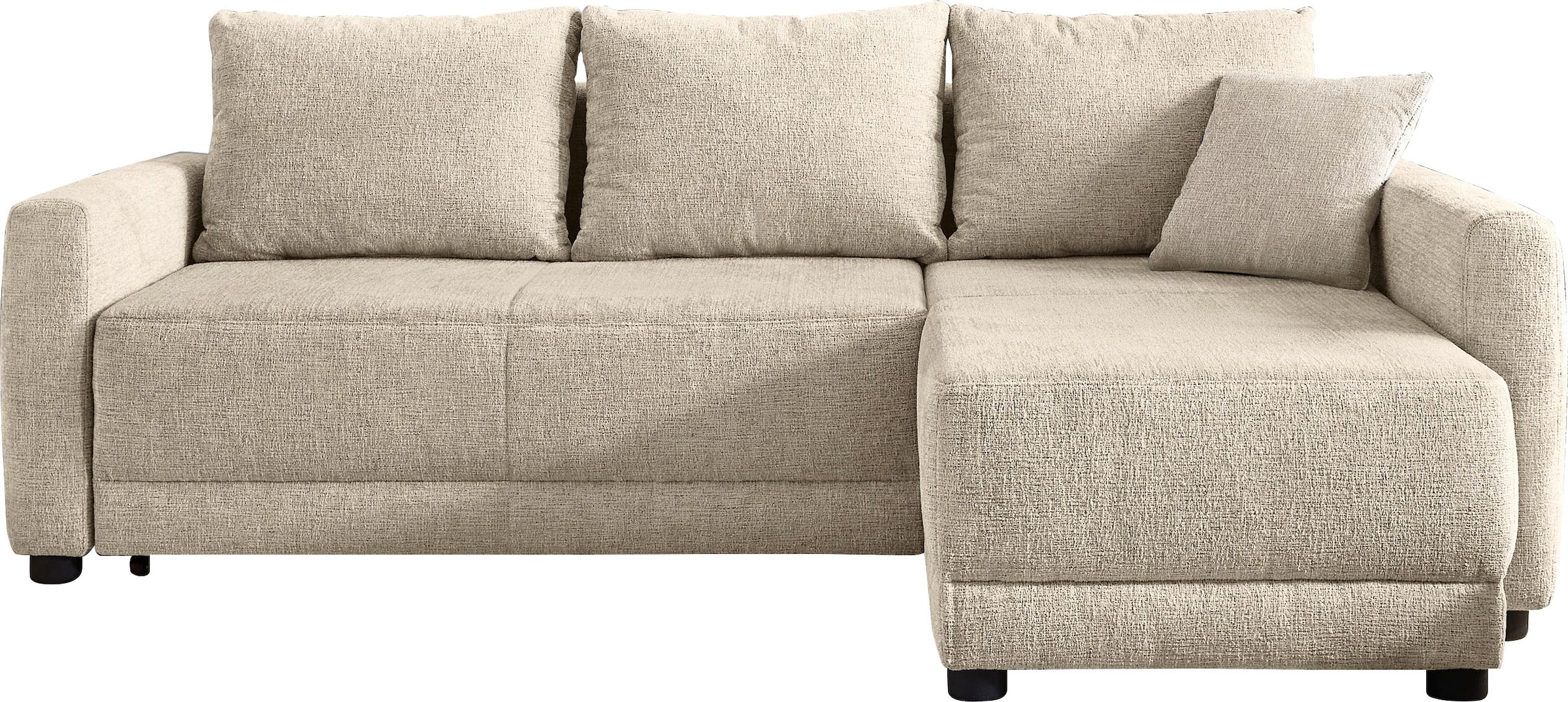 Jockenhöfer Gruppe Ecksofa »Venezia L-Form, B: 234 cm« mit Schlaffunktion, Bettkasten & Zierkissen