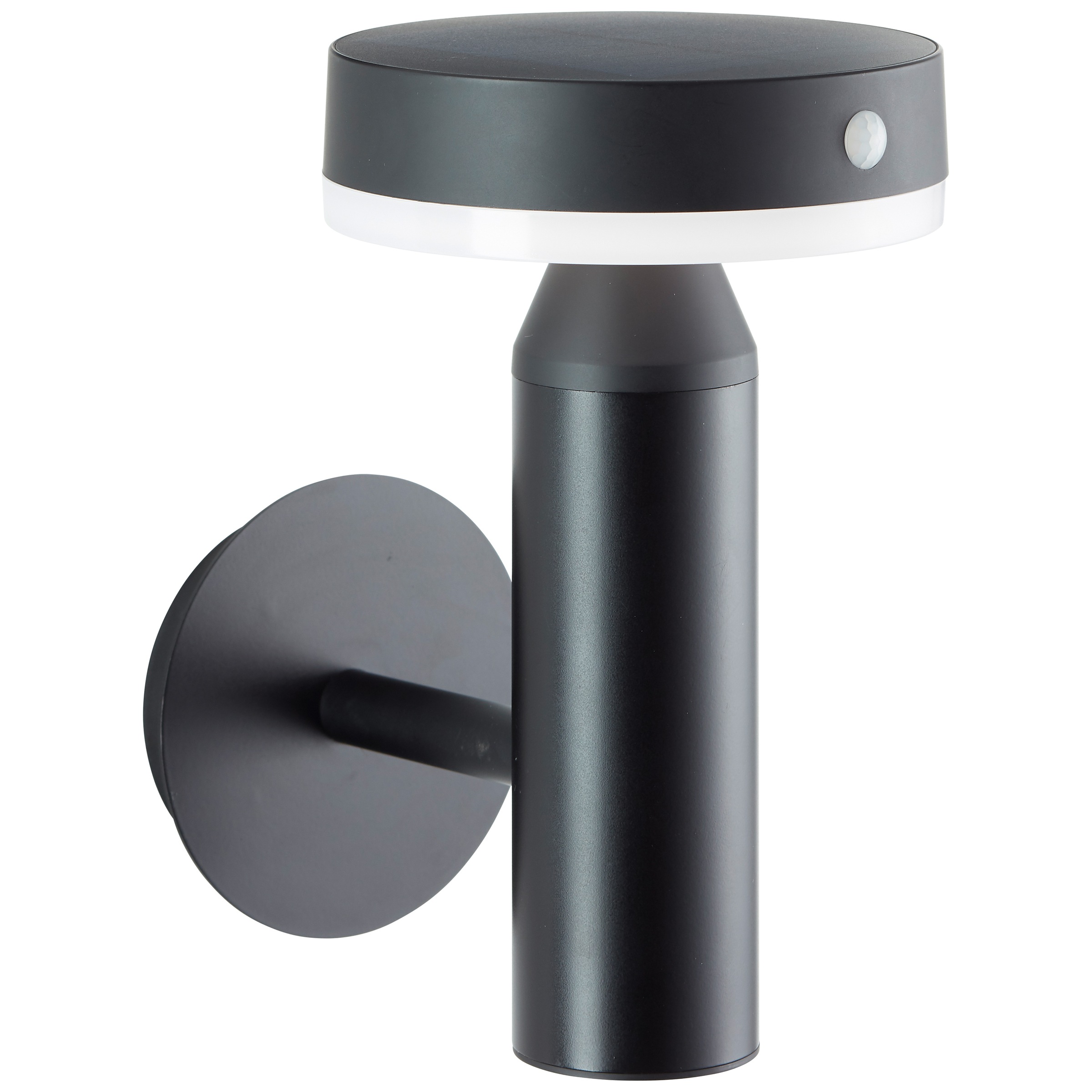 Brilliant LED Außen-Wandleuchte »Magua« 1 Stk. Neutralweiß LED Außenwandlampe mit Solar, 20 cm, 350 lm, 4000 K, Metall, schwarz