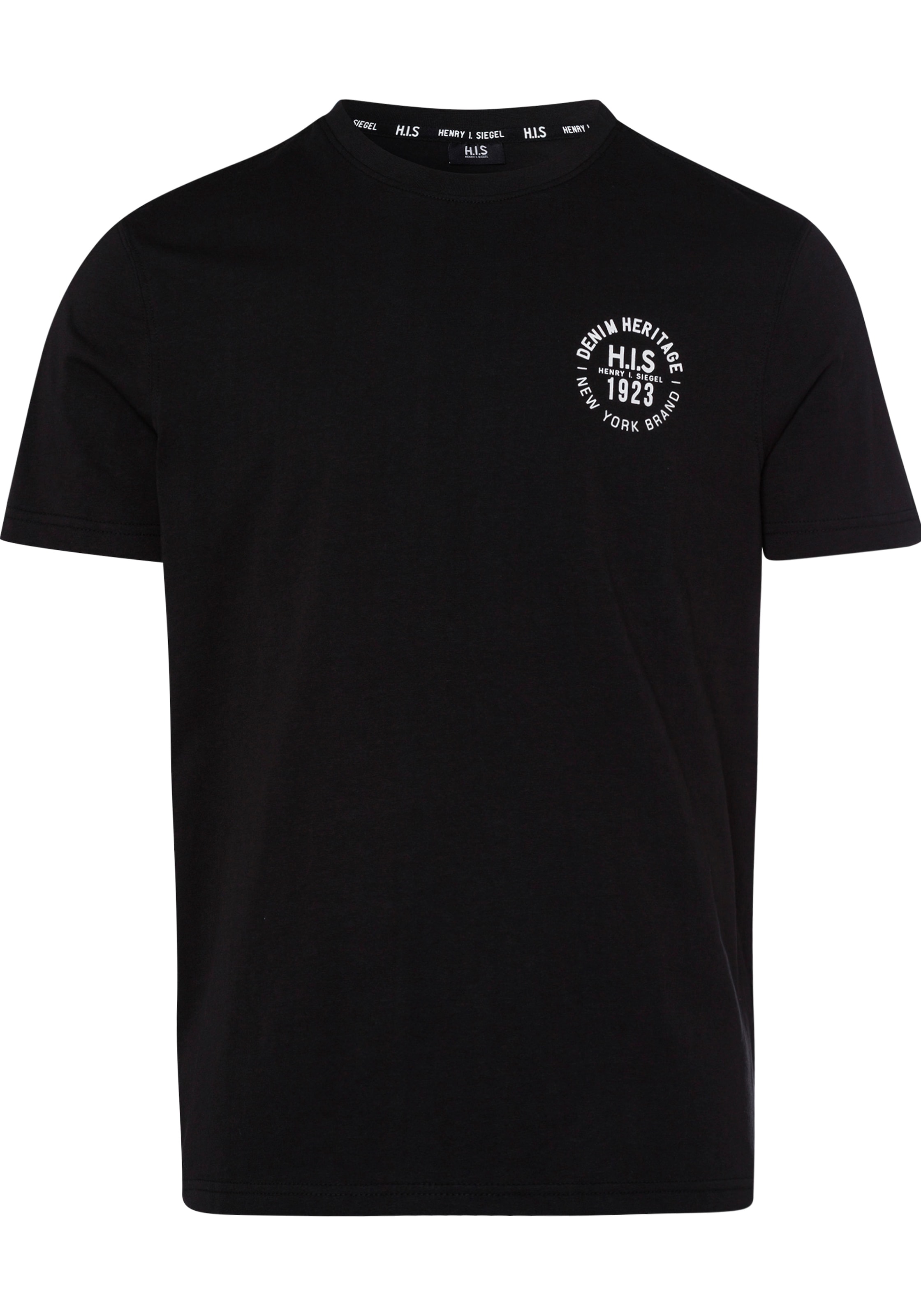 H.I.S T-Shirt, (Packung, 3 tlg., 3er-Pack), schmal geschnitten, bedrucktes Design, aus 100% Baumwolle