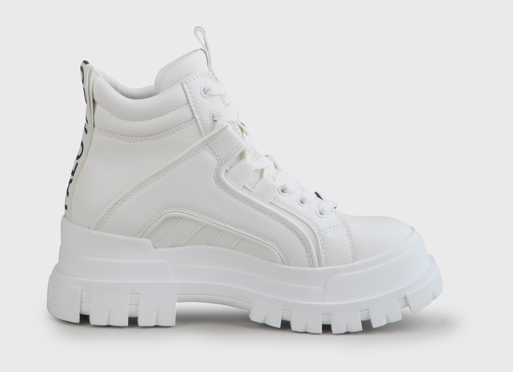 Buffalo Schnürboots »ASPHA NC MID«  Plateauboots, Schnürstiefelette, High Top Sneaker in monochromer Optik