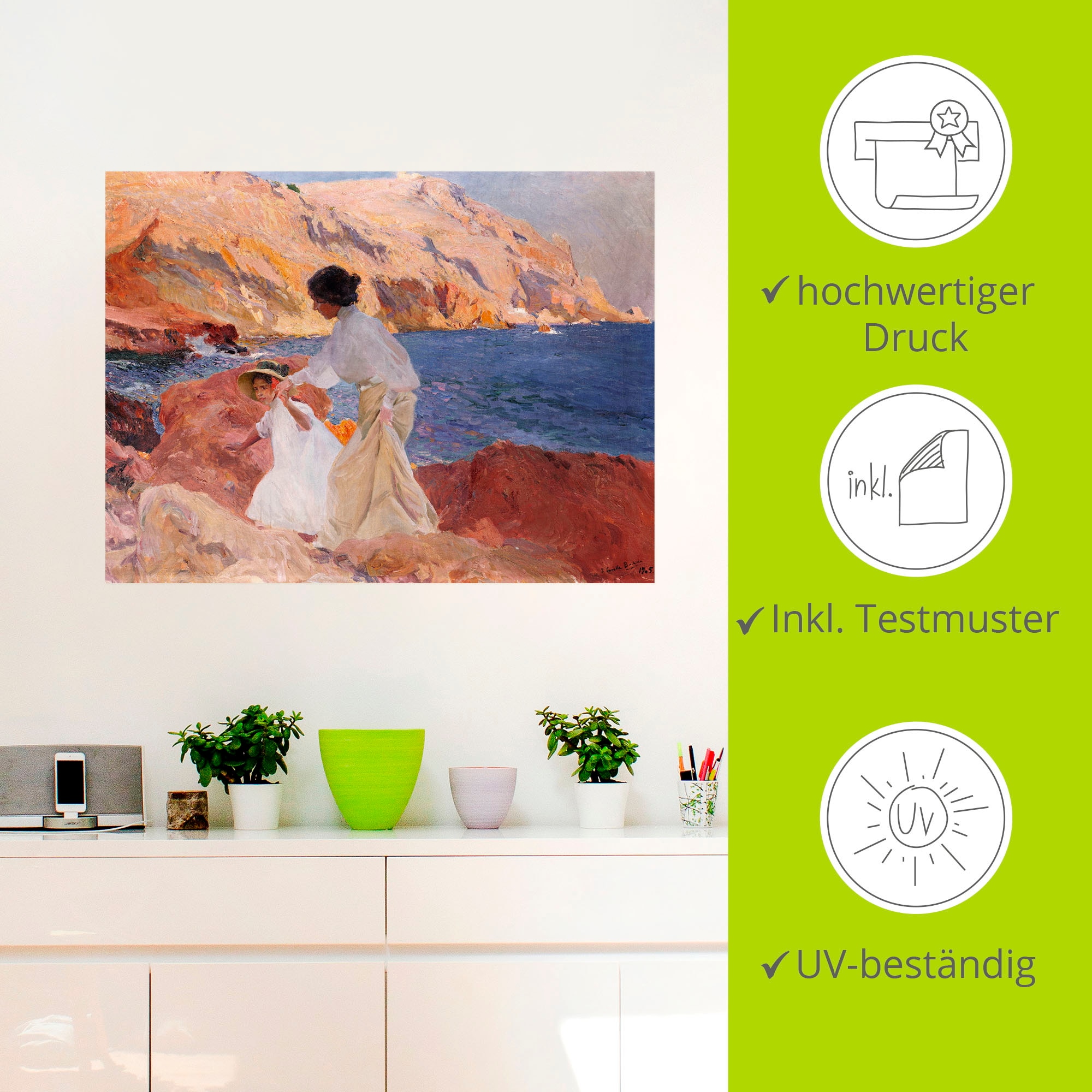 Artland Wandfolie »Clotilde und Elena beim Klettern«, Gruppen & Familien, (1 St.), selbstklebend