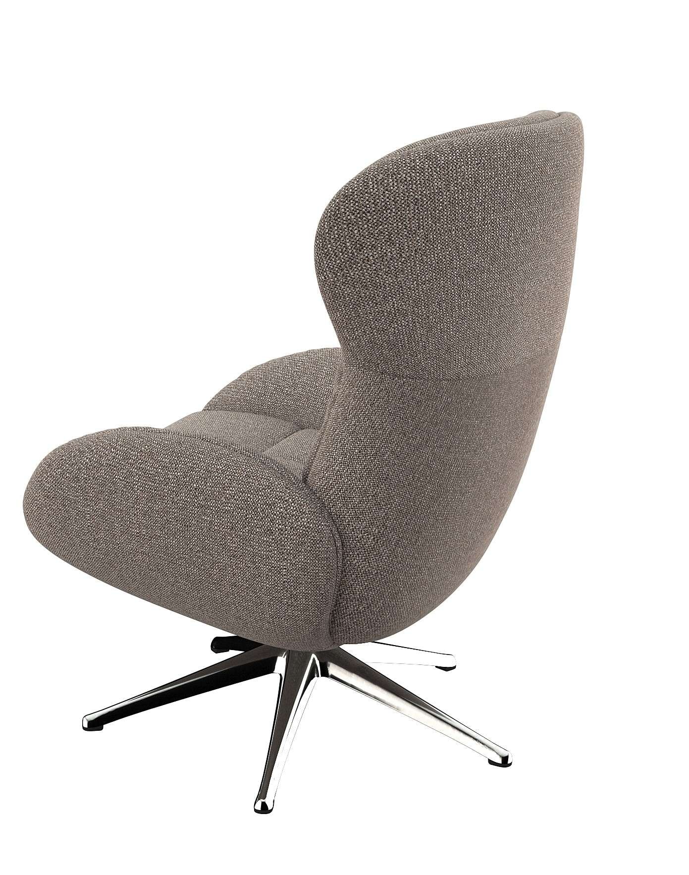 FLEXLUX Relaxsessel »Haze, hervorragender Komfort, Alu Fuß, organisches Design, ergonomisch« Fernsehsessel,  Rückenteilverstellung, drehbar, Fuß Alu
