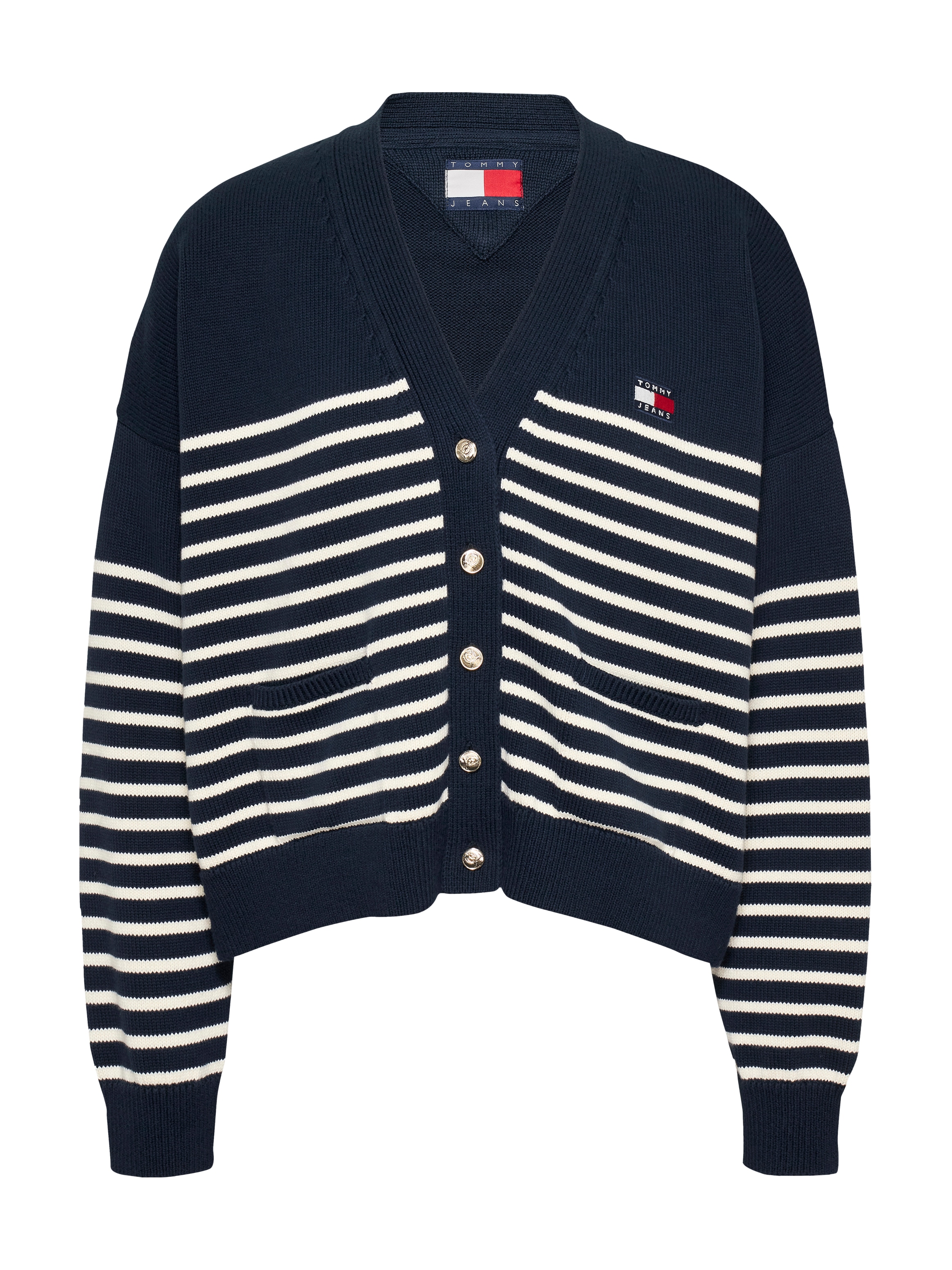 Tommy Jeans Strickjacke »TJW CABLE CARDIGAN«, mit Streifenmuster, Taschen