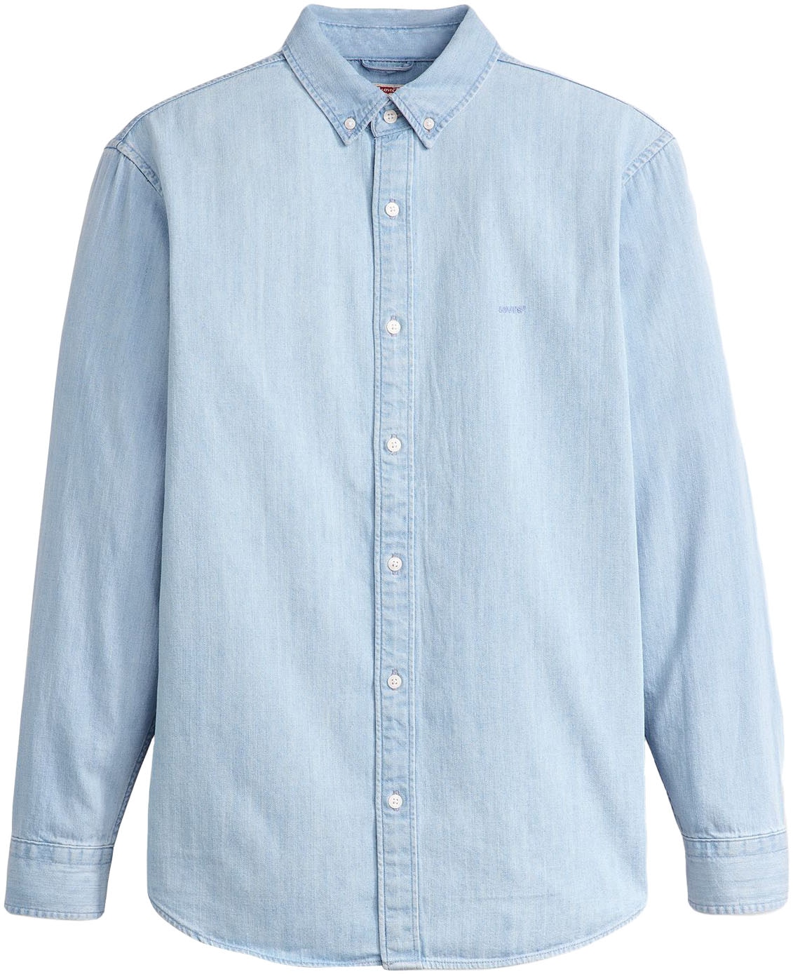 Levi's® Langarmhemd »AUTHENTIC BUTTON DOWN«, mit Ton-in-Ton Logostickerei auf der Brust