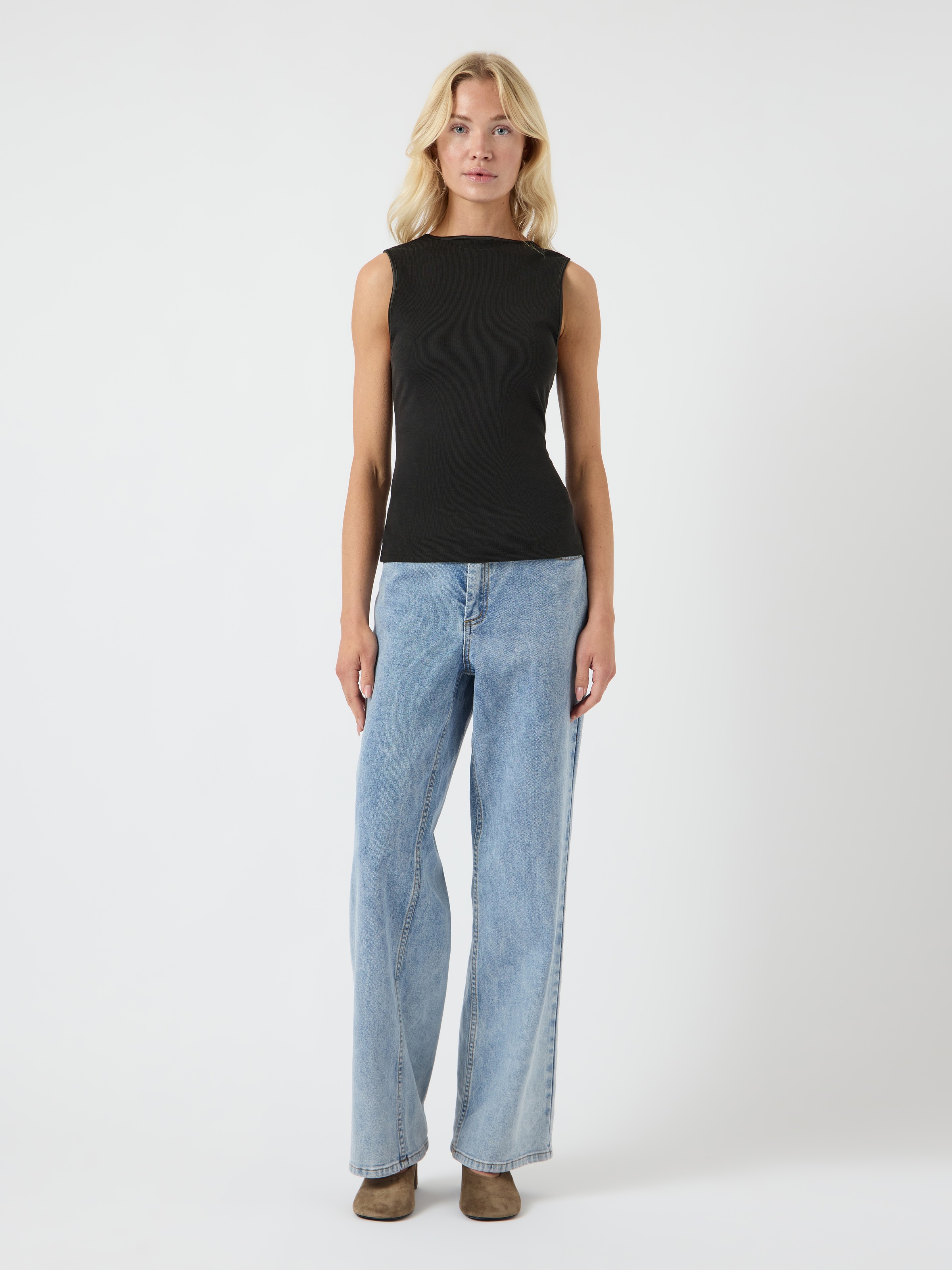 Y.A.S Tanktop »YASPALOMA TANK TOP NOOS« mit Satinpaspel