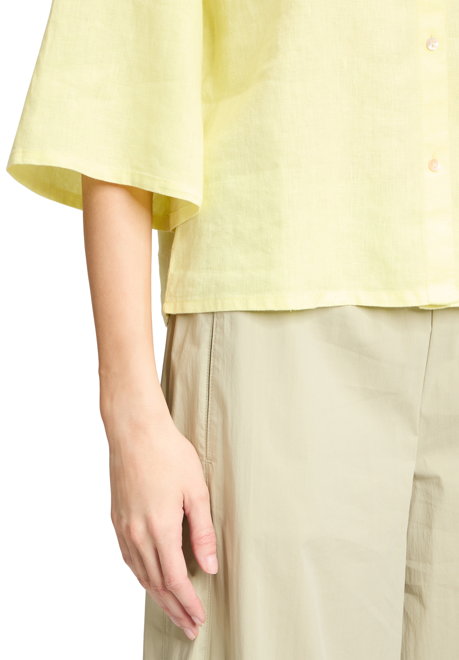 Cartoon Klassische Bluse »Leinenbluse mit Kragen«