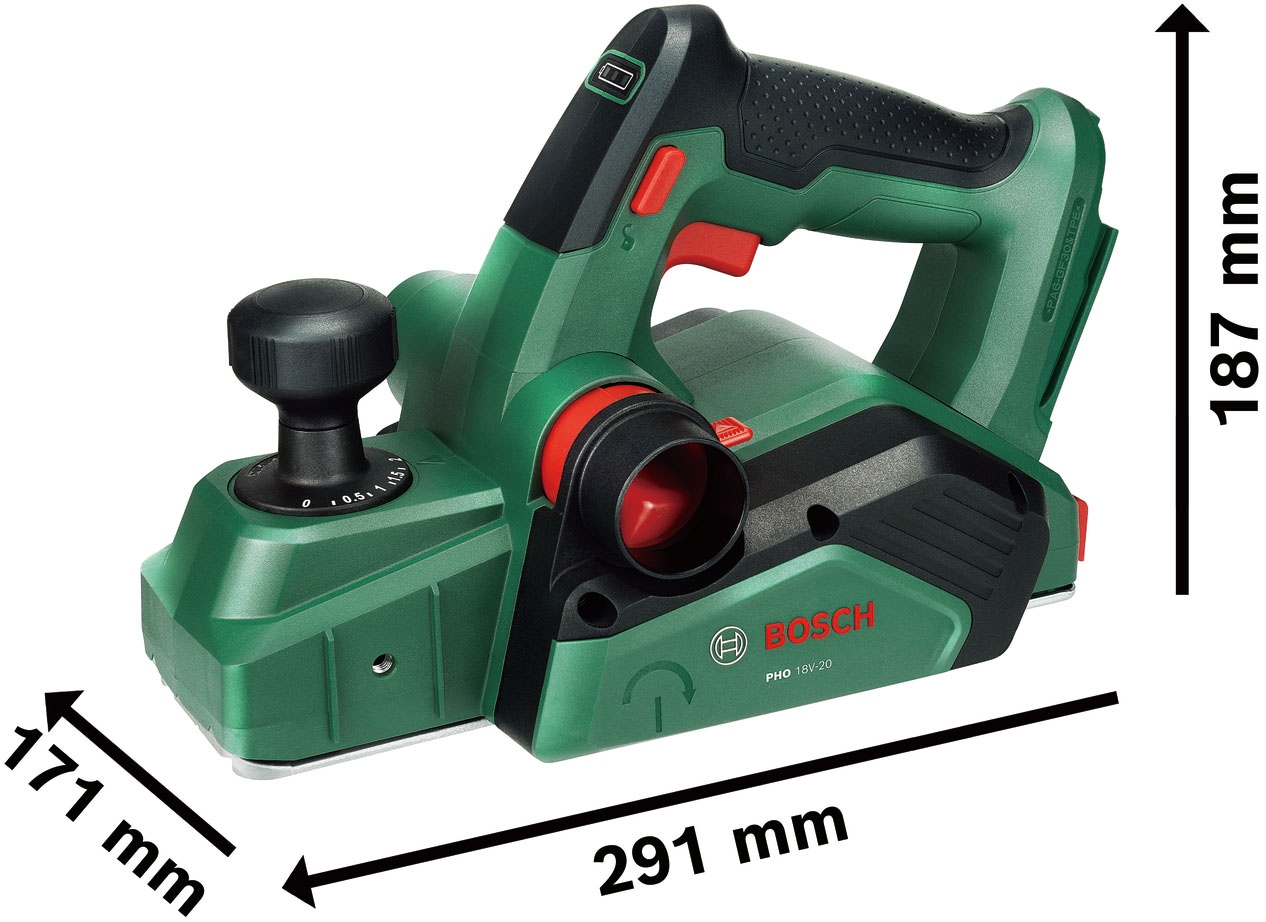 Bosch Home & Garden Akku-Elektrohobel »PHO 18V-20 solo« ohne Akku und Ladegerät