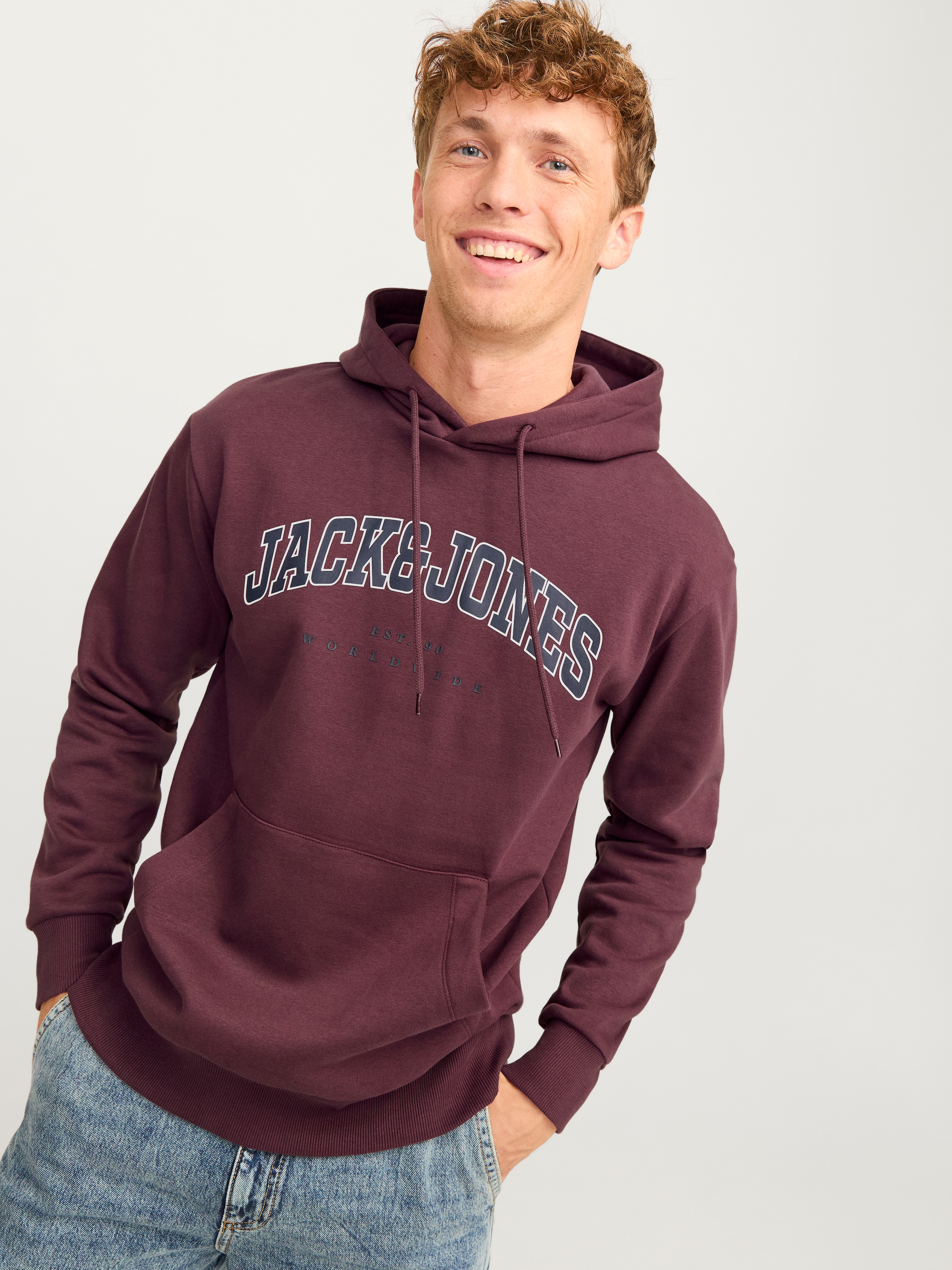 Jack & Jones Kapuzensweatshirt »JJECALEB VARSITY SWEAT HOOD NOOS«